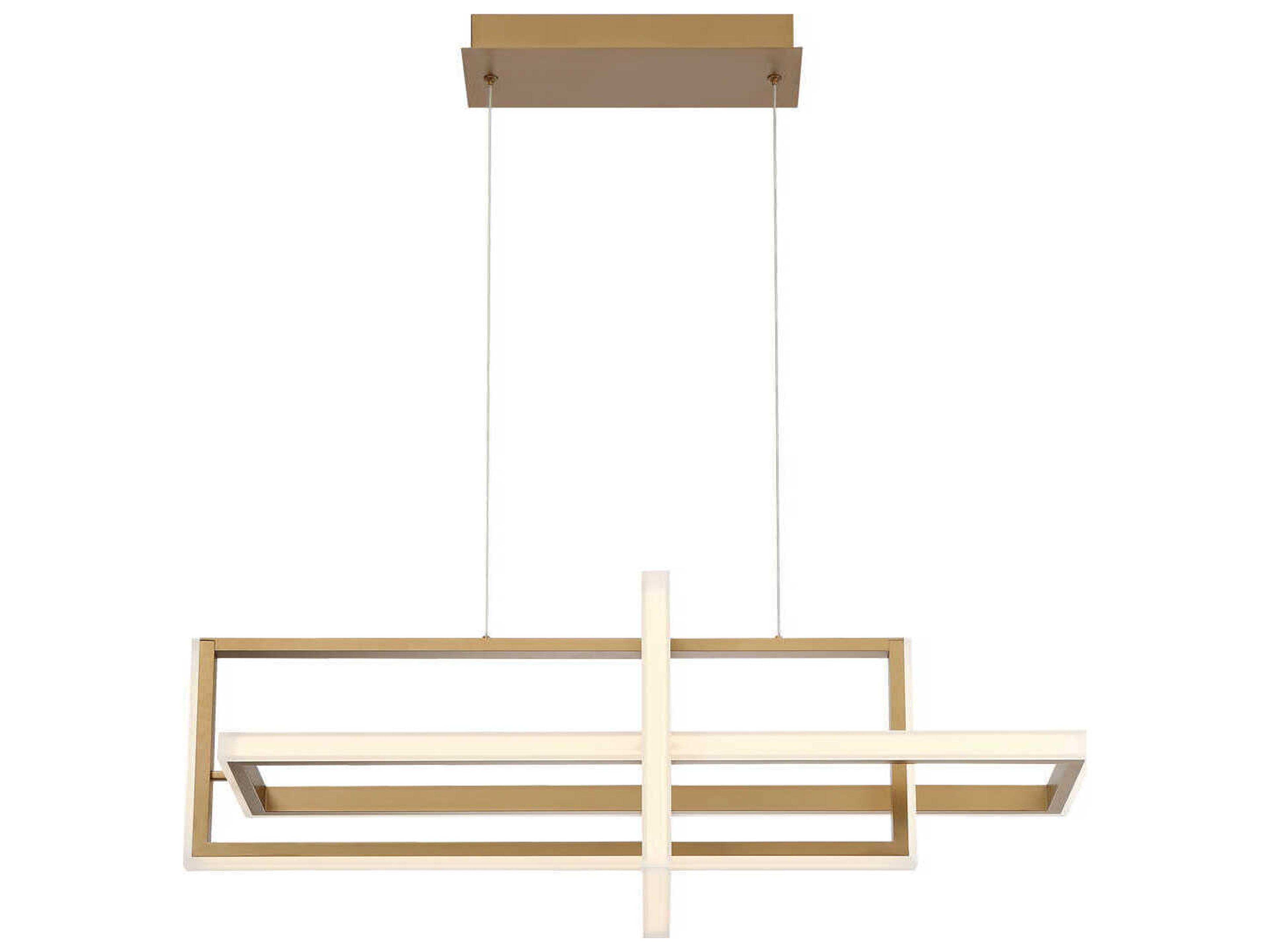 Eurofase Bordo Gold Geometric Island Pendant