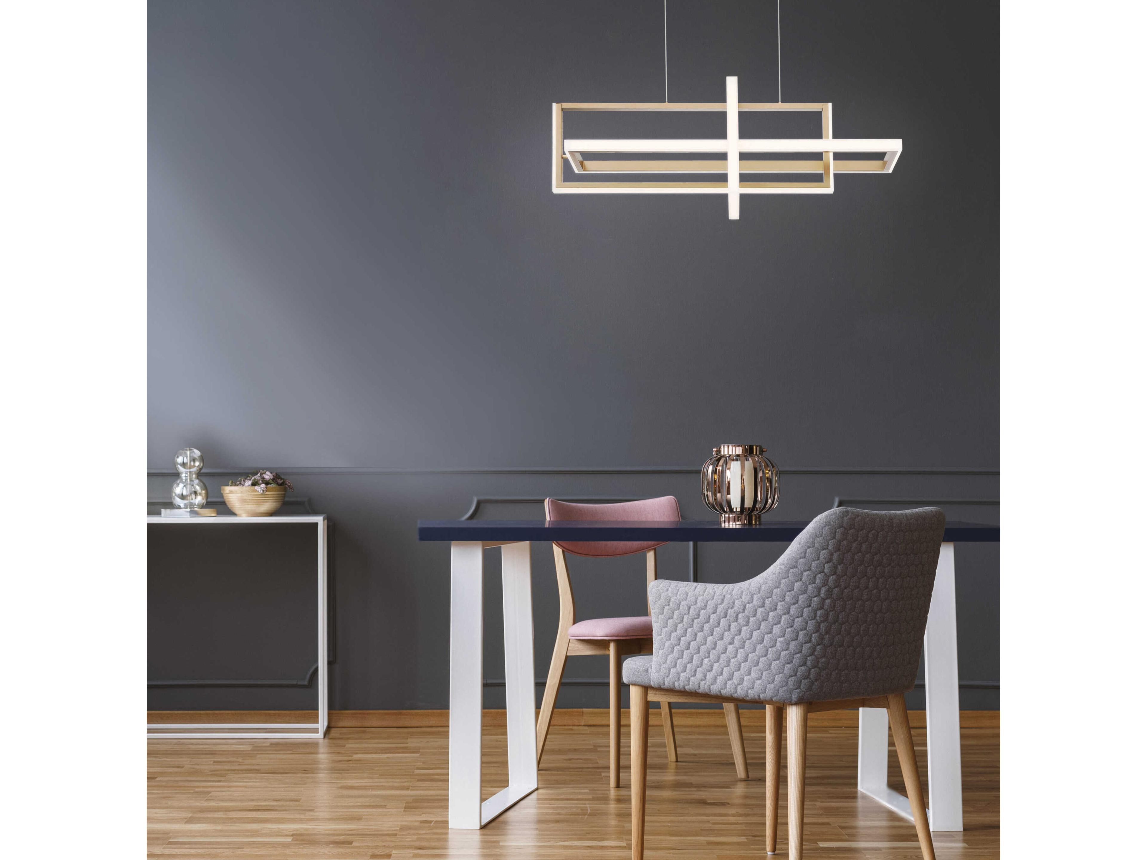 Eurofase Bordo Gold Geometric Island Pendant