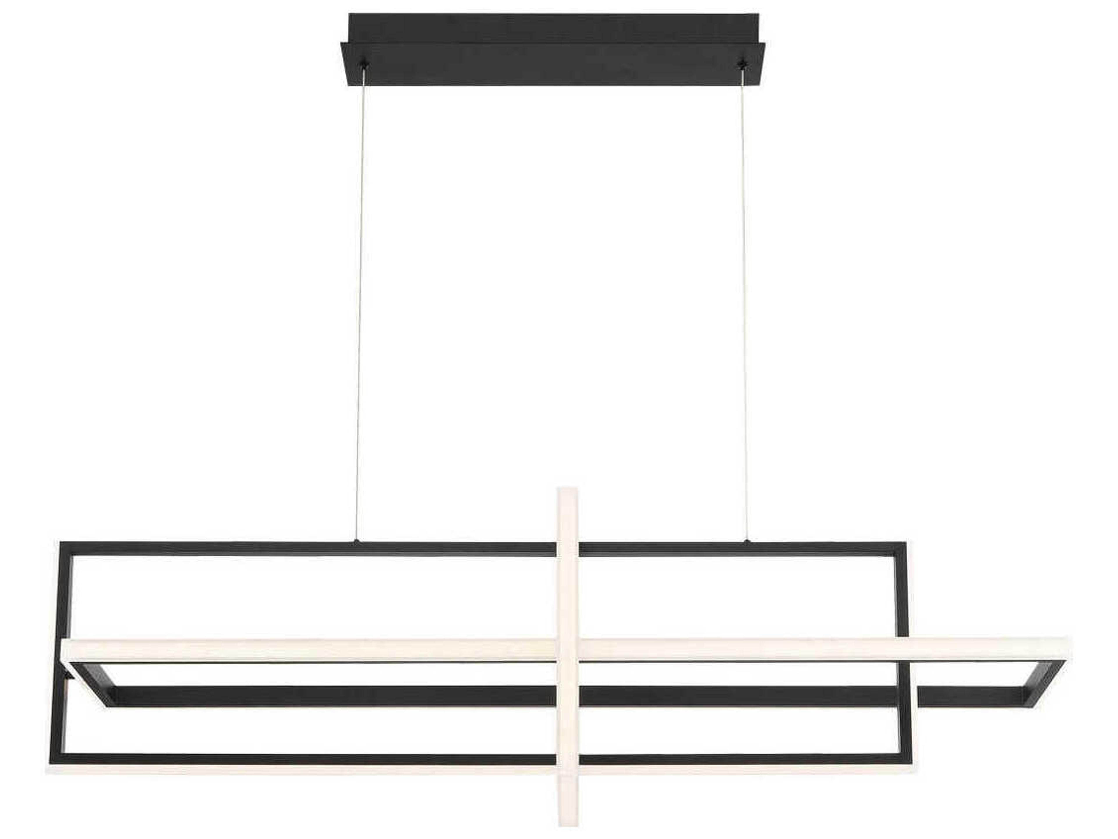 Eurofase Bordo Black Geometric Island Pendant