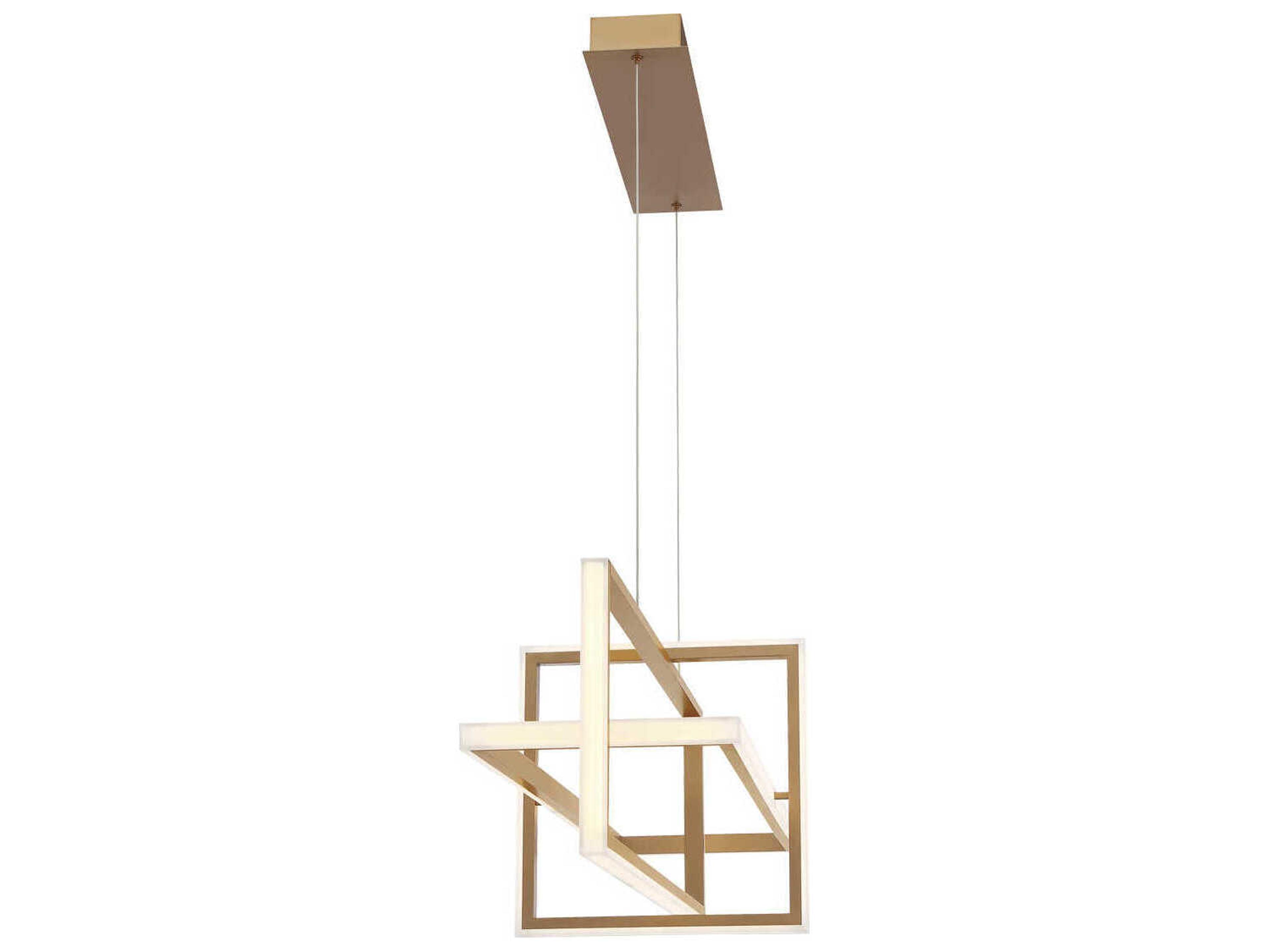 Eurofase Bordo Gold Geometric Island Pendant