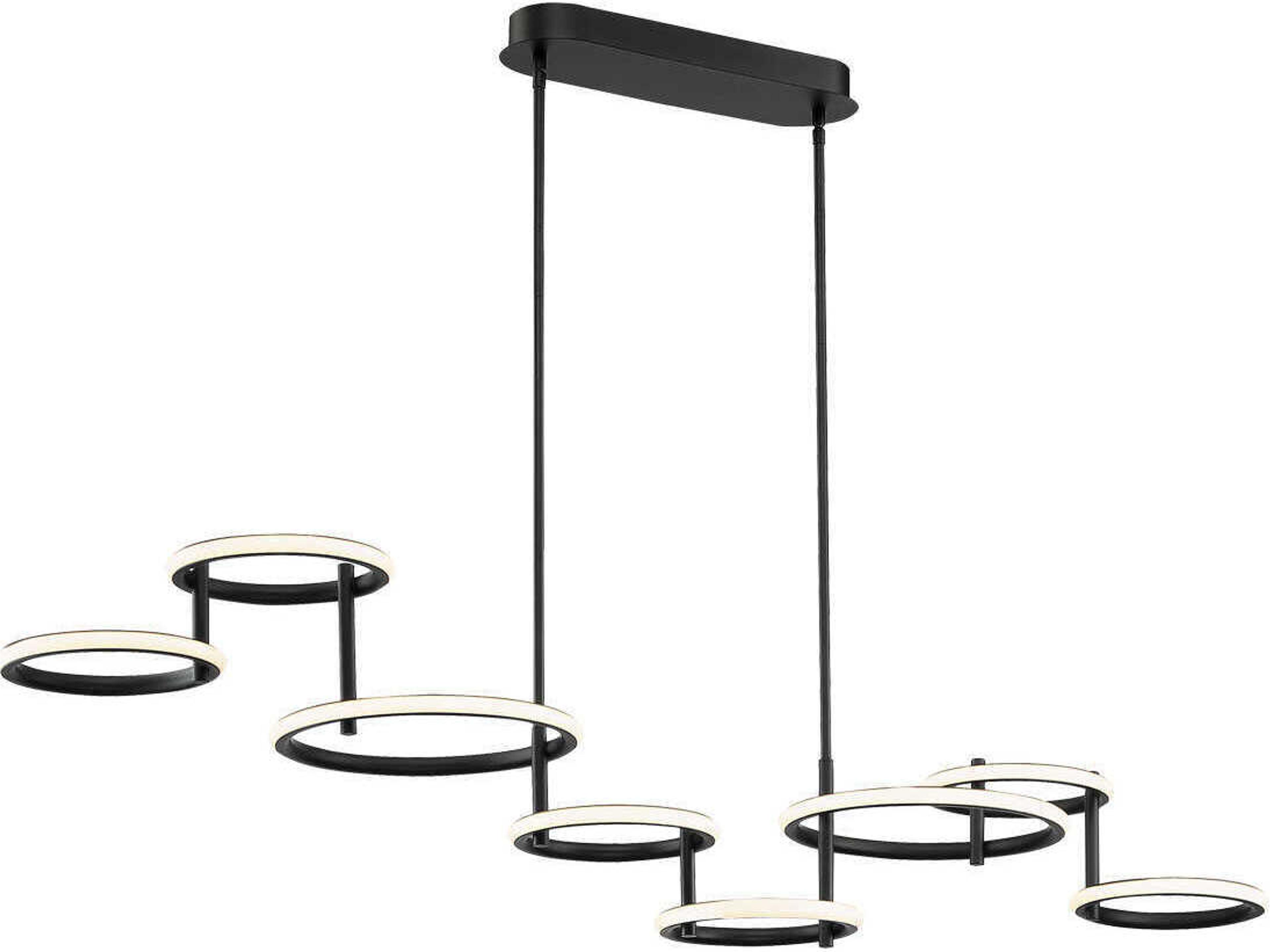 Eurofase Giro Black Geometric Round Island Pendant