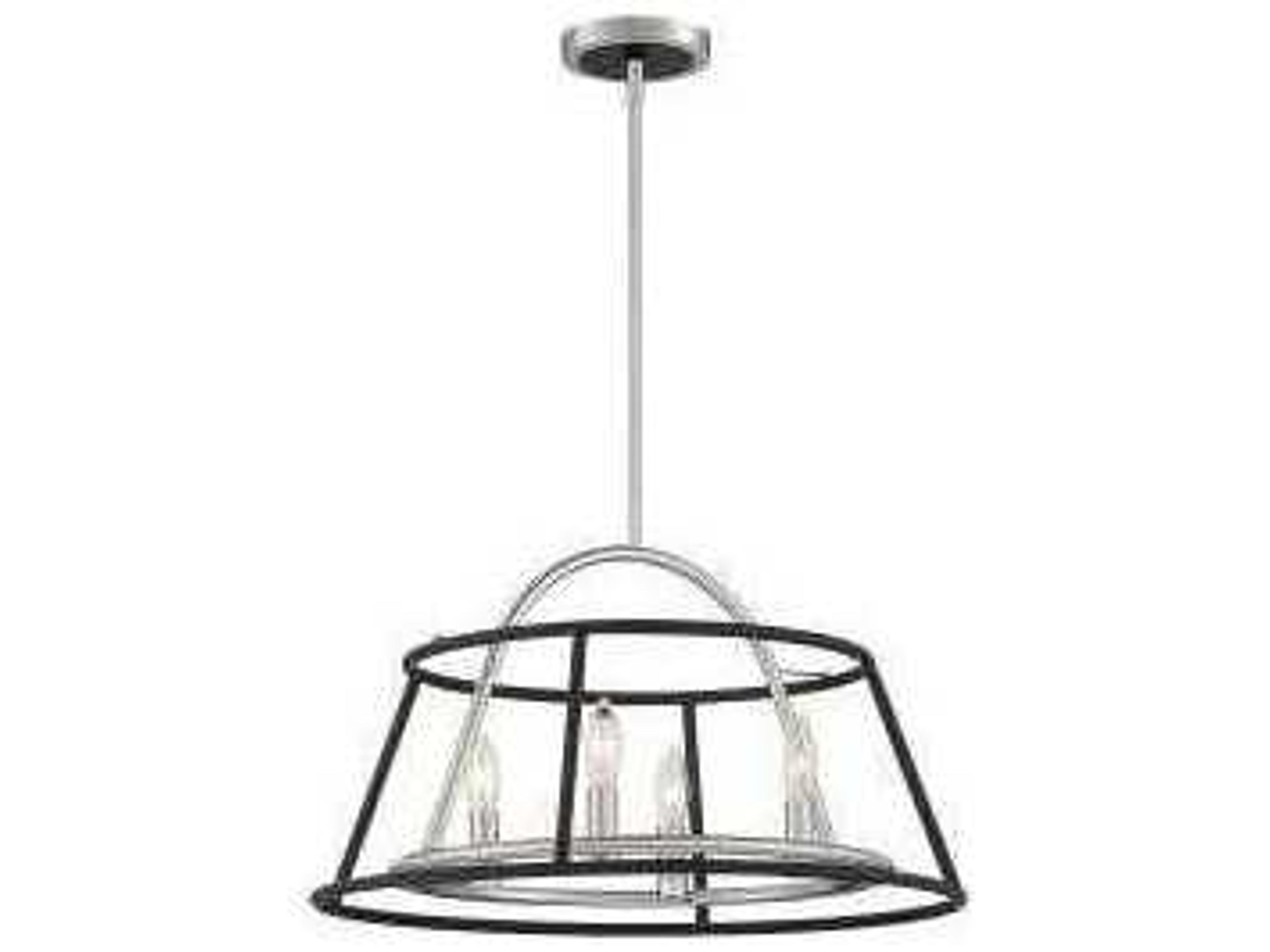 Campana 4-Light Satin Nickel Pendant