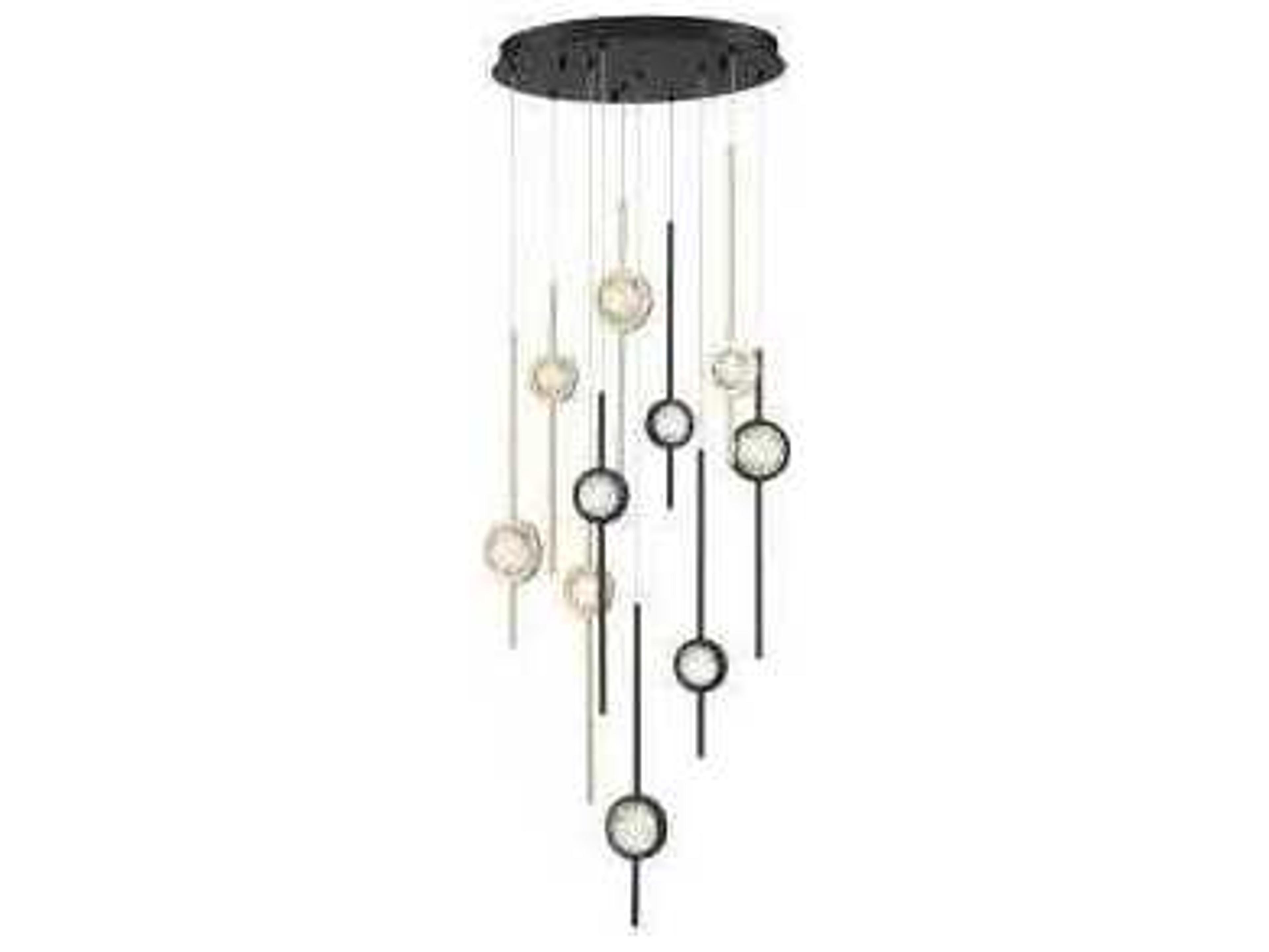Barletta Black Brass Linear Pendant