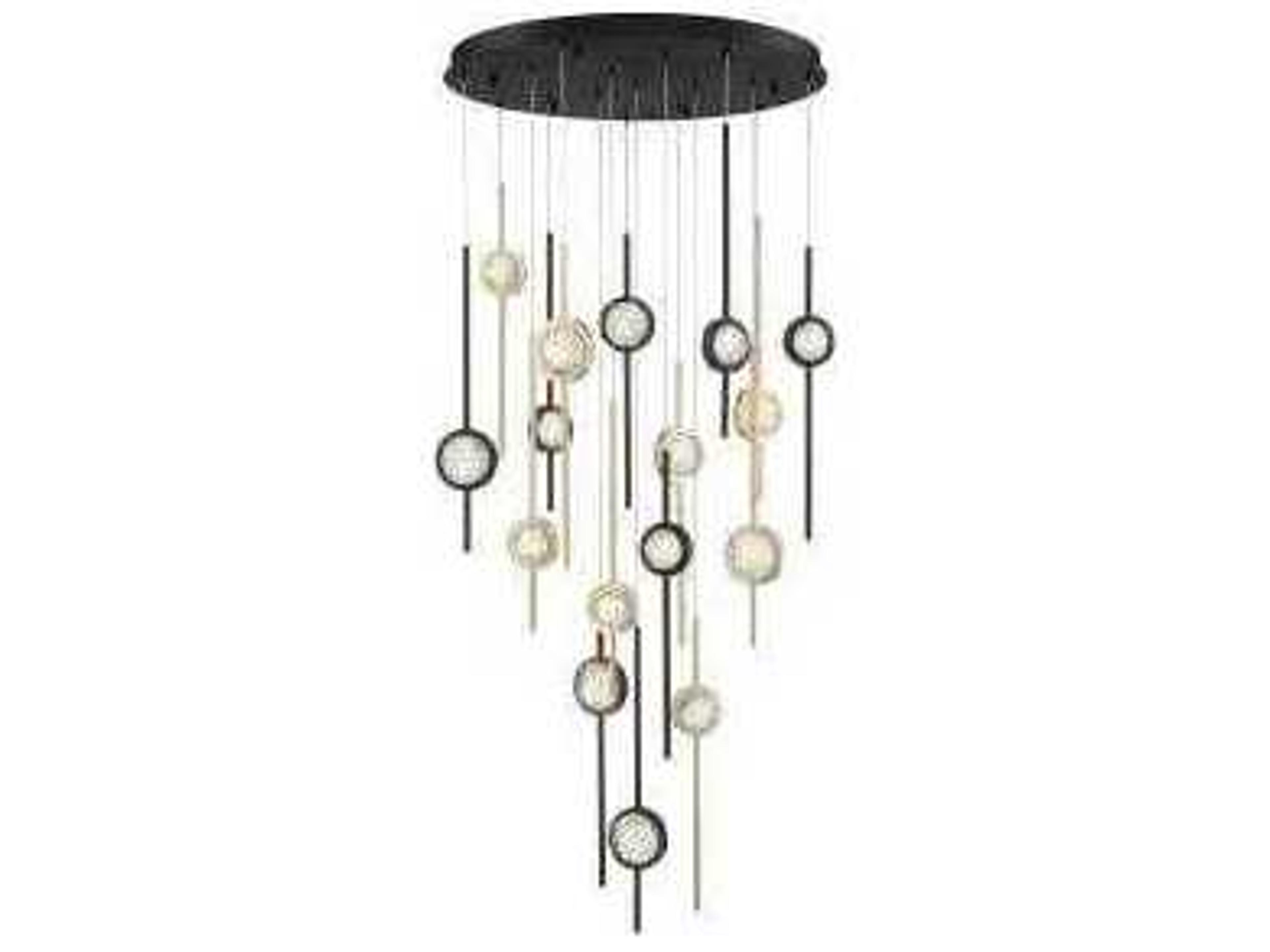 Barletta Black Brass Linear Pendant