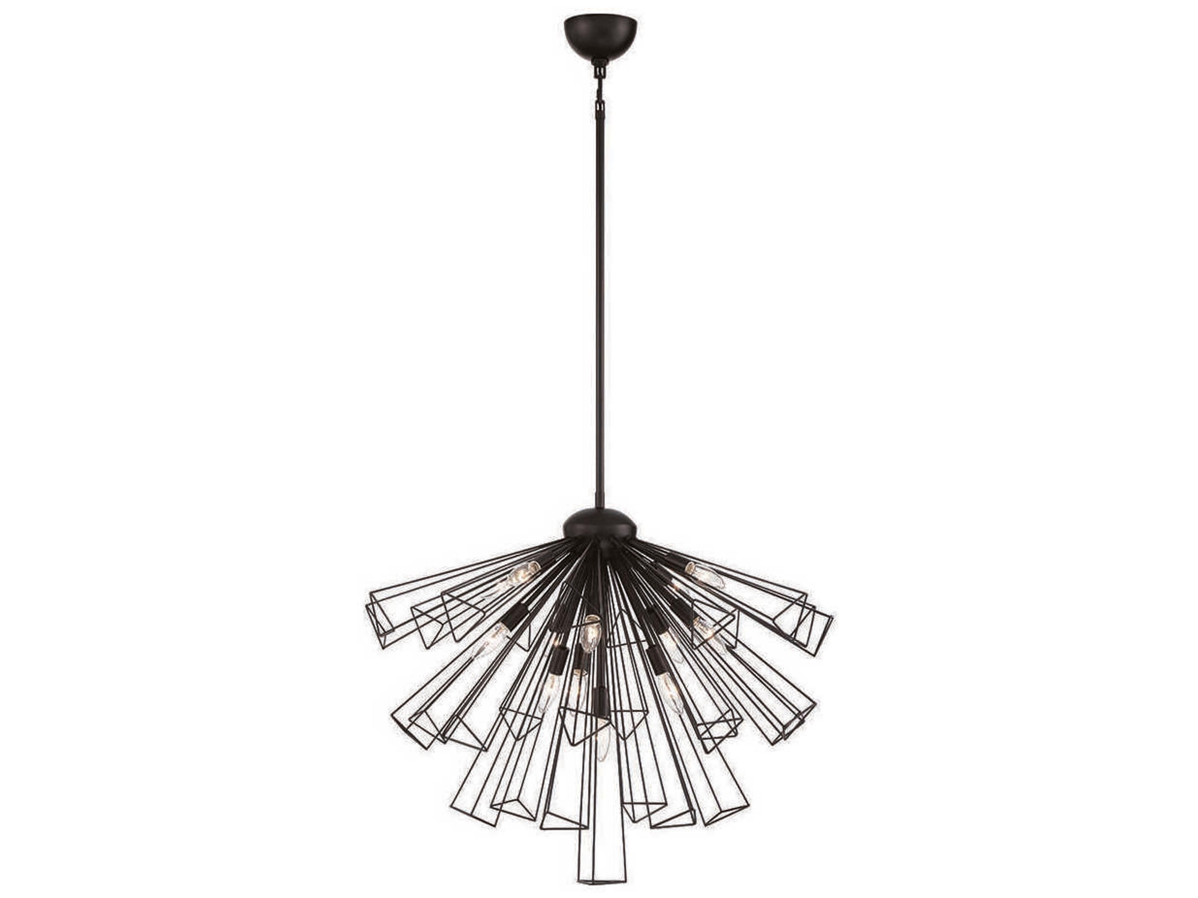 Dendelio 13-Light Black Geometric Linear Pendant