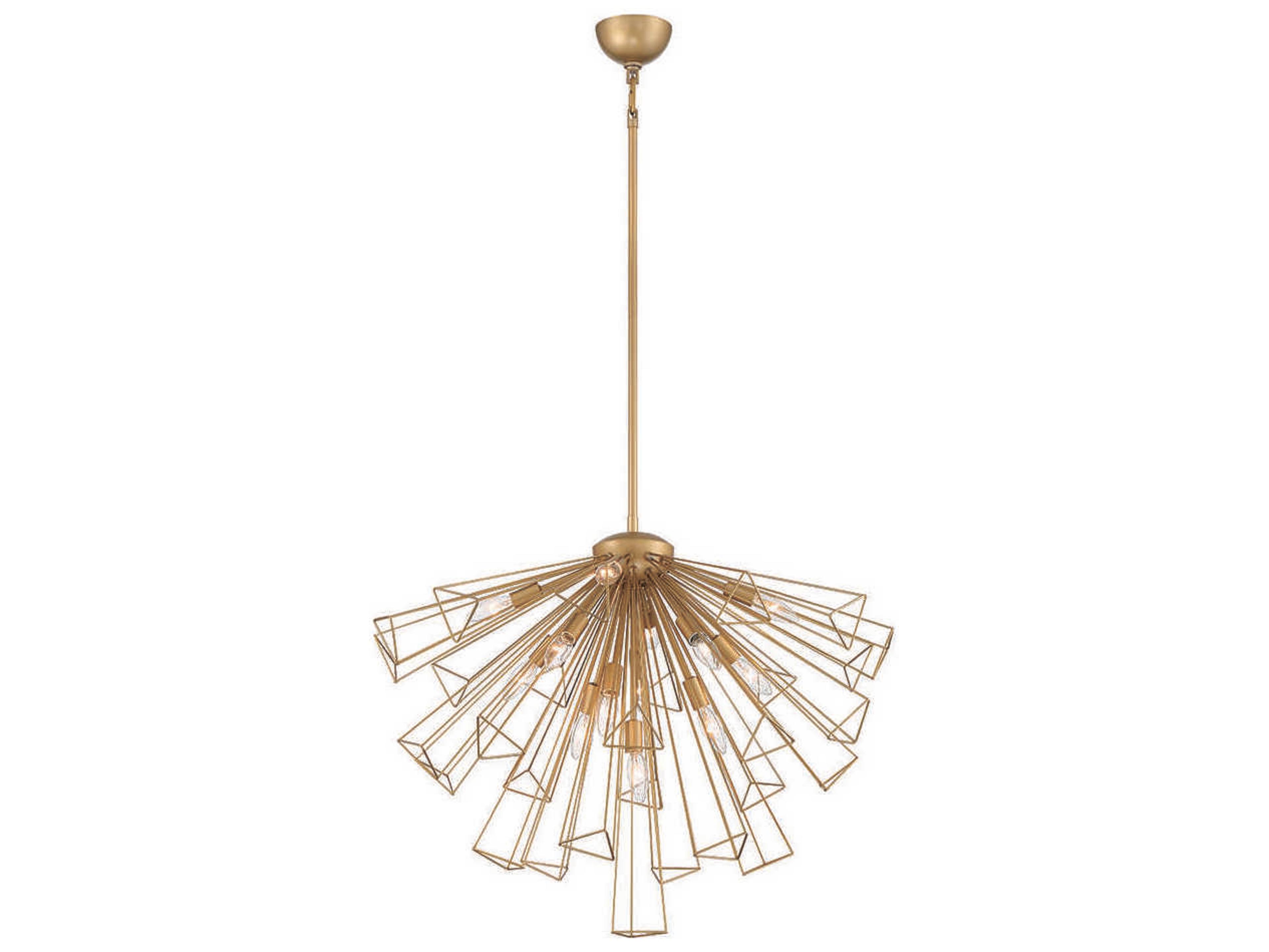 Eurofase Dendelio 13-Light Gold Geometric Linear Pendant