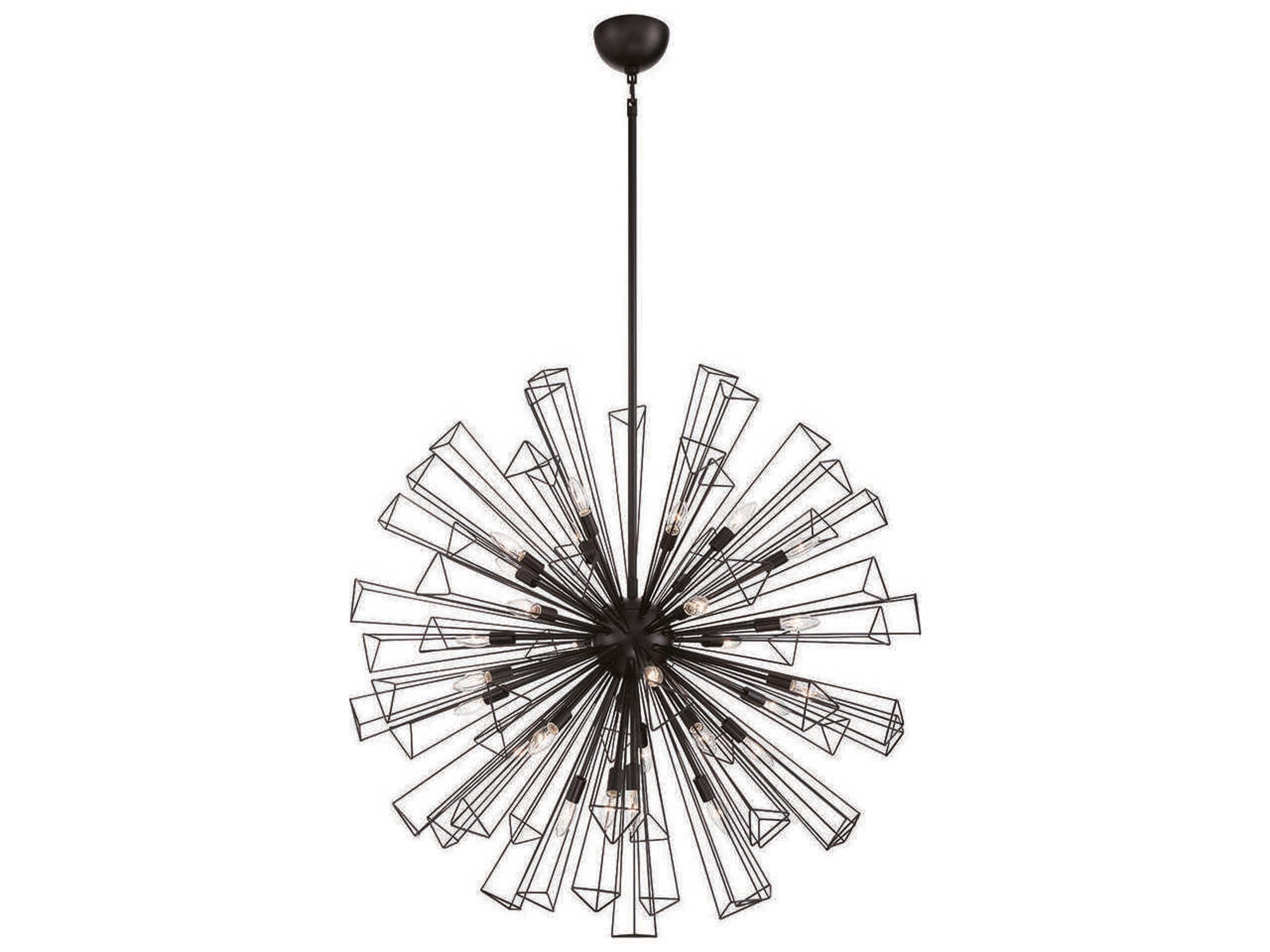 Eurofase Dendelio 29-Light Black Geometric Linear Pendant