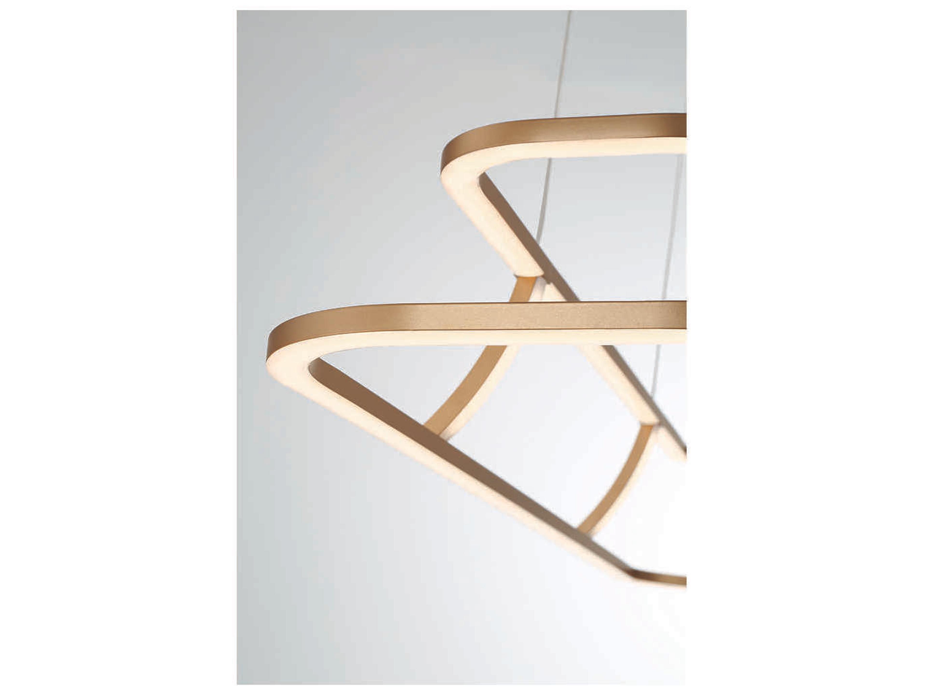 Eurofase Cadoux 1-Light Gold LED Linear Island Pendant