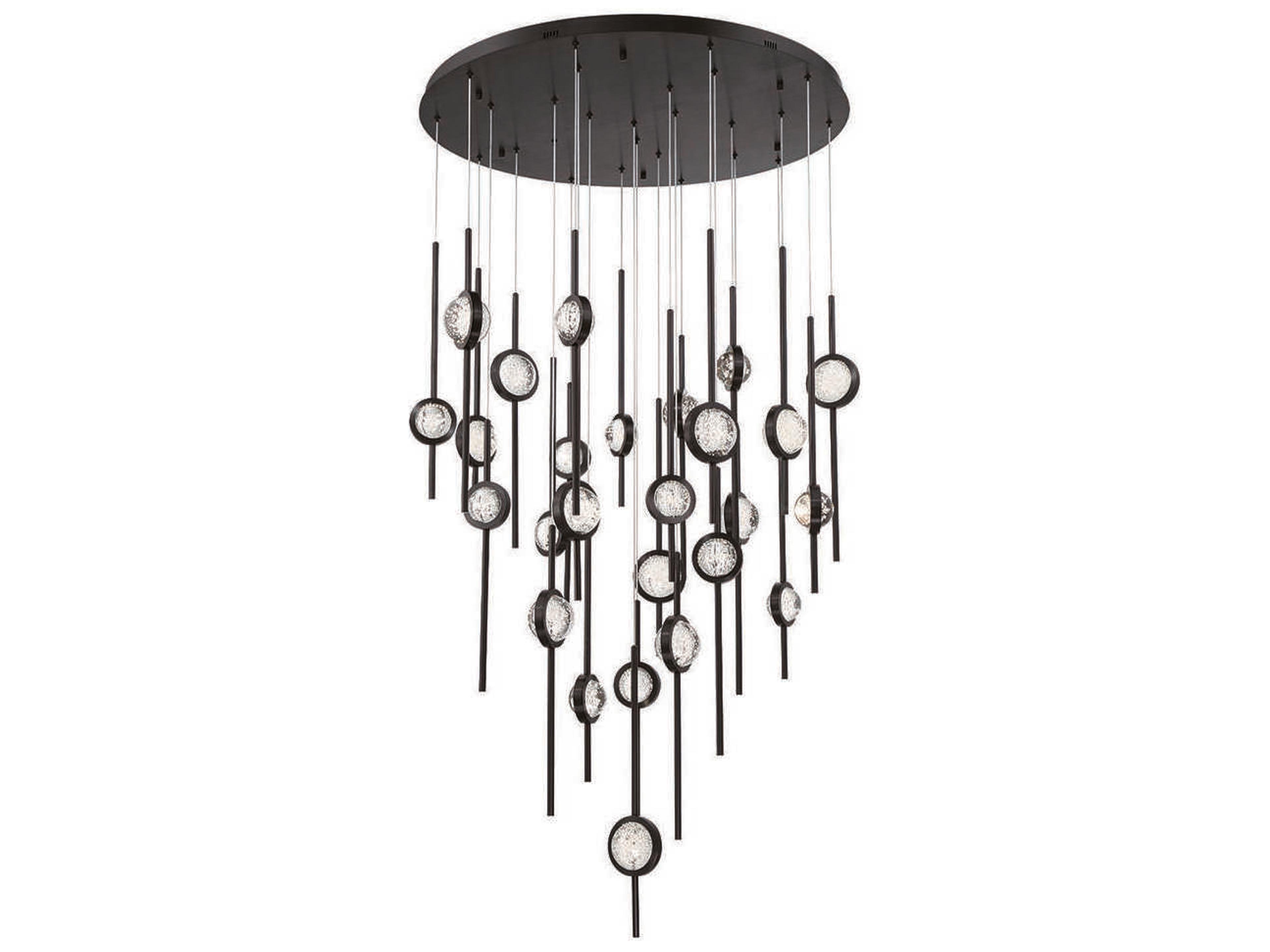 Eurofase Barletta 26-Light Black LED Linear Pendant