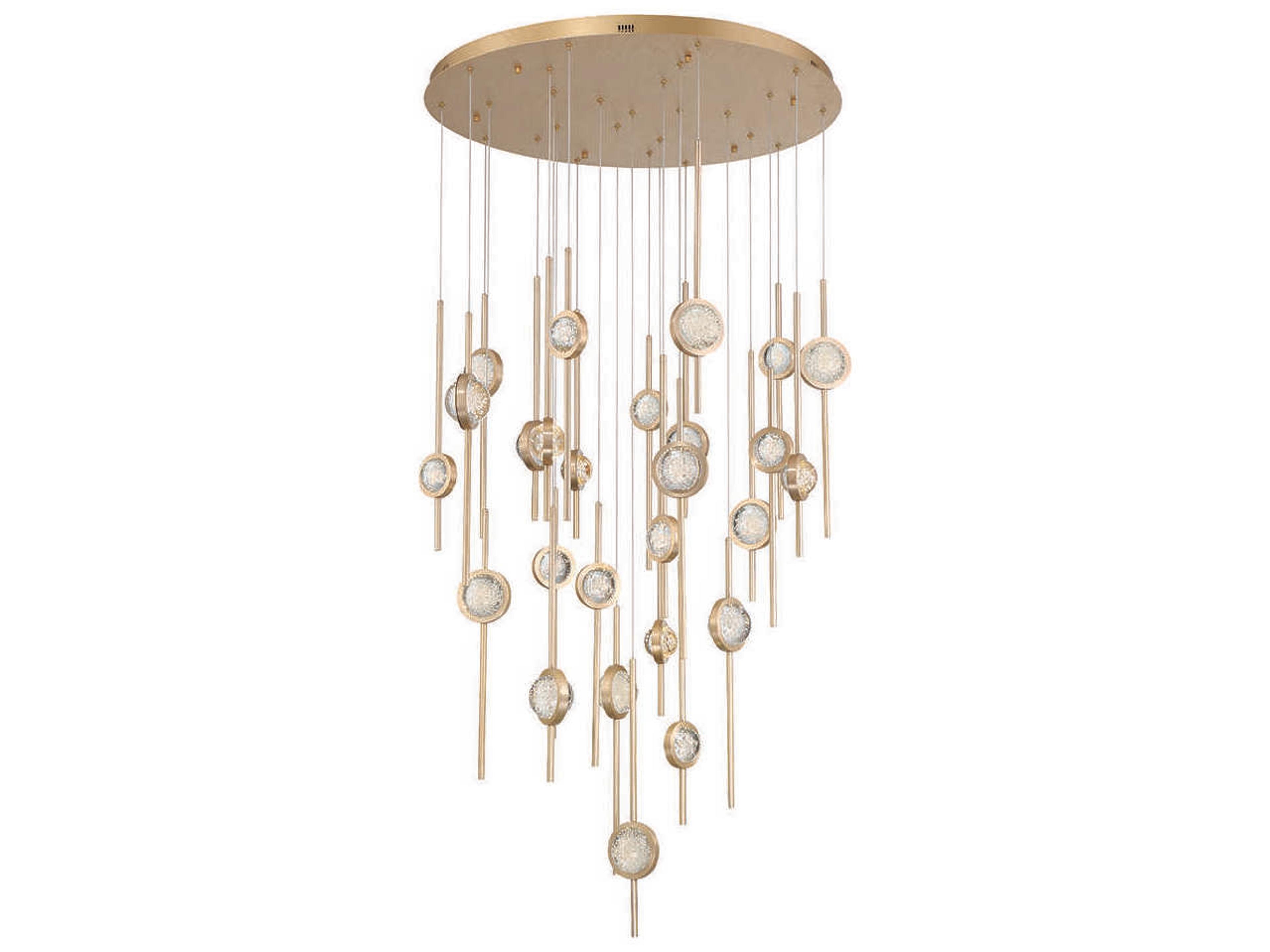 Eurofase Barletta 26-Light Brass LED Linear Pendant