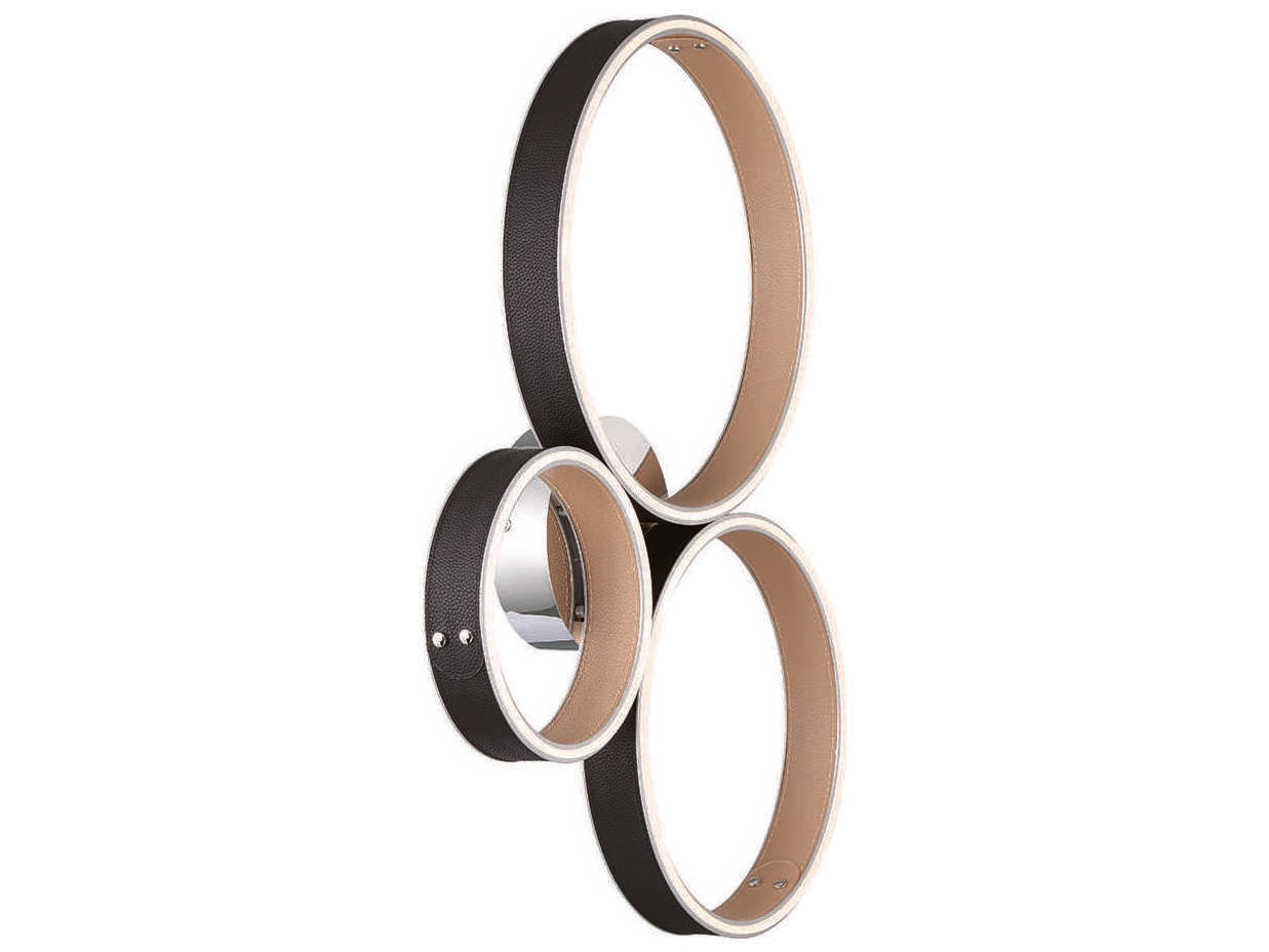 Verdura 1-Light Black Brown LED Wall Sconce