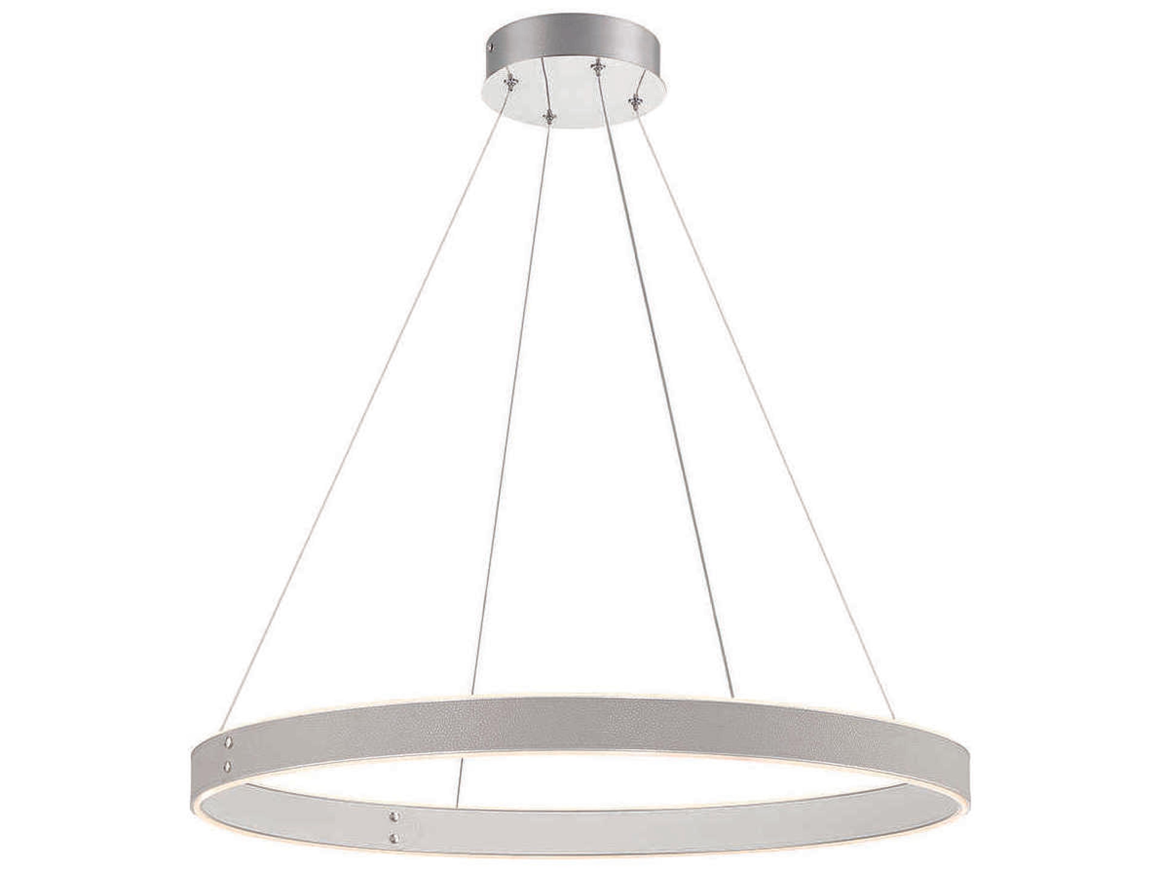 Verdura 1-Light Grey White LED Linear Round Pendant