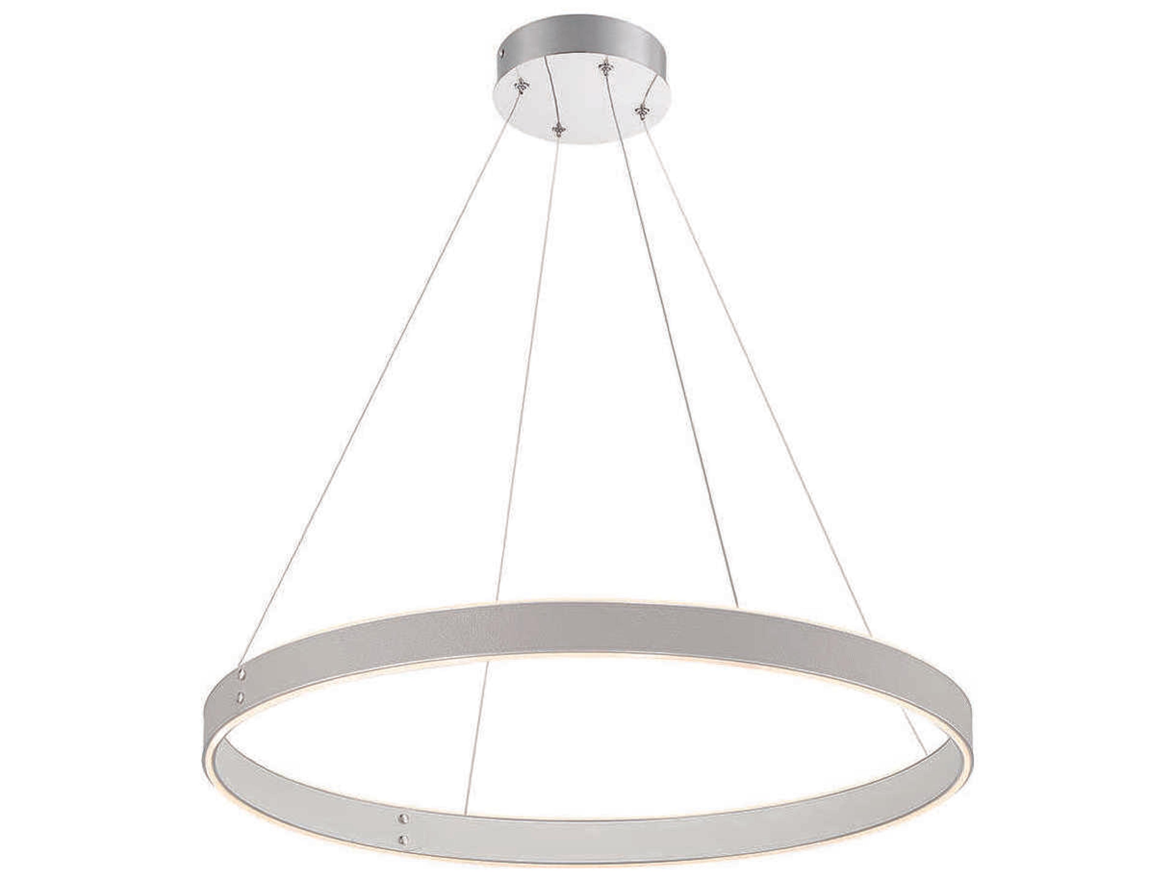 Eurofase Verdura 1-Light Grey White LED Linear Round Pendant