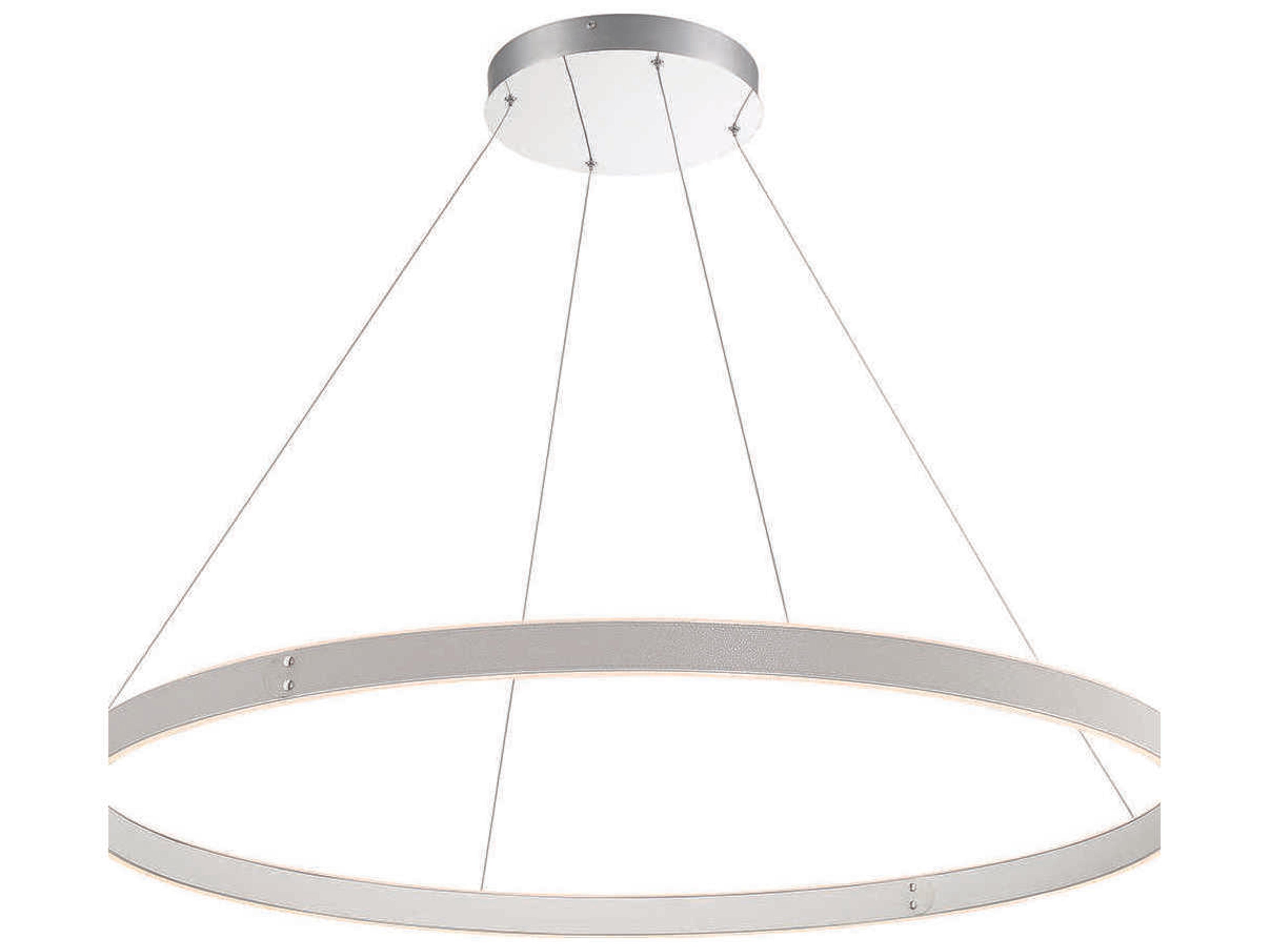 Eurofase Verdura 1-Light Grey White LED Linear Round Pendant