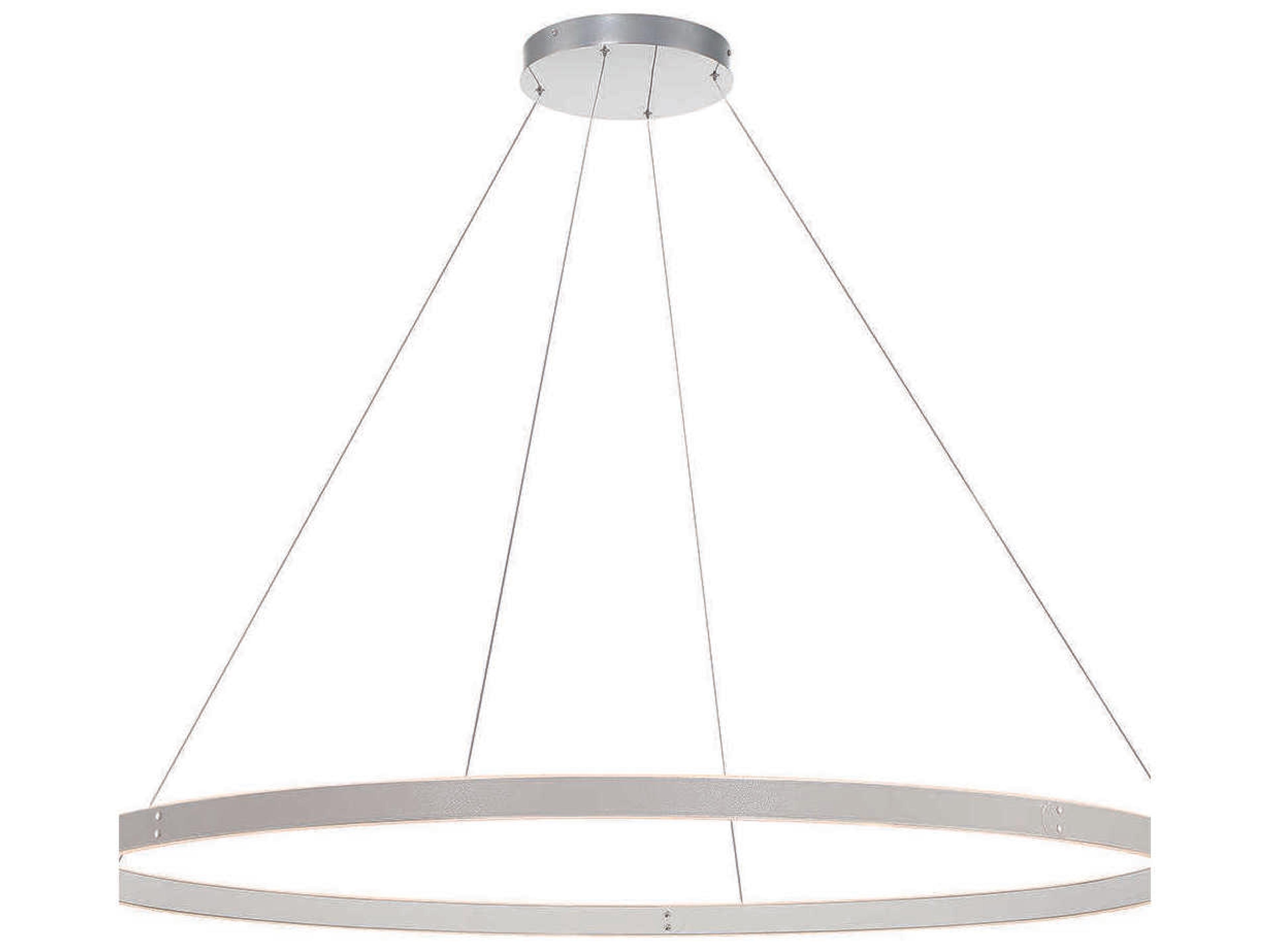 Eurofase Verdura 1-Light Grey White LED Linear Round Pendant