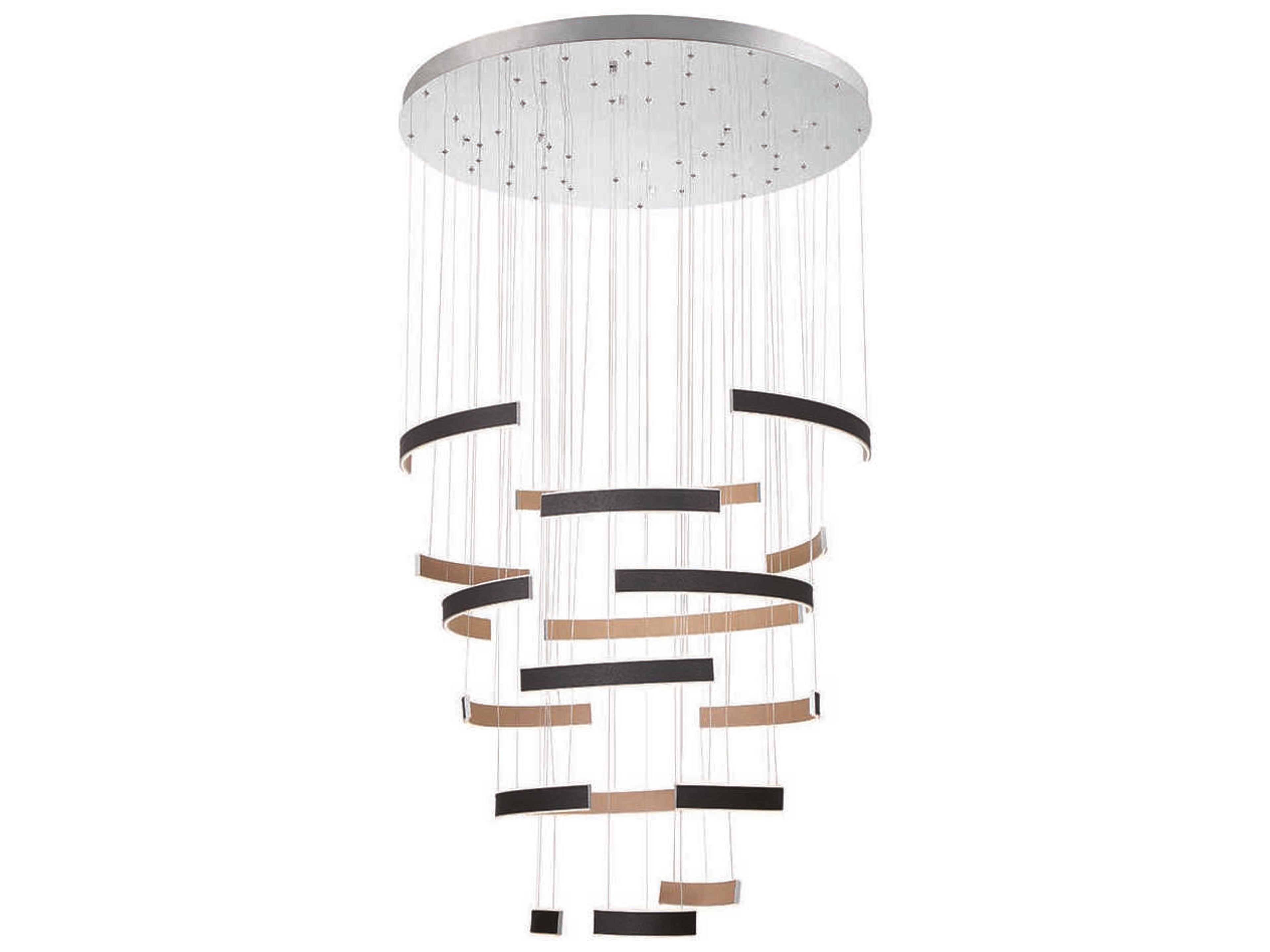 Verdura 1-Light Black Brown LED Linear Round Pendant