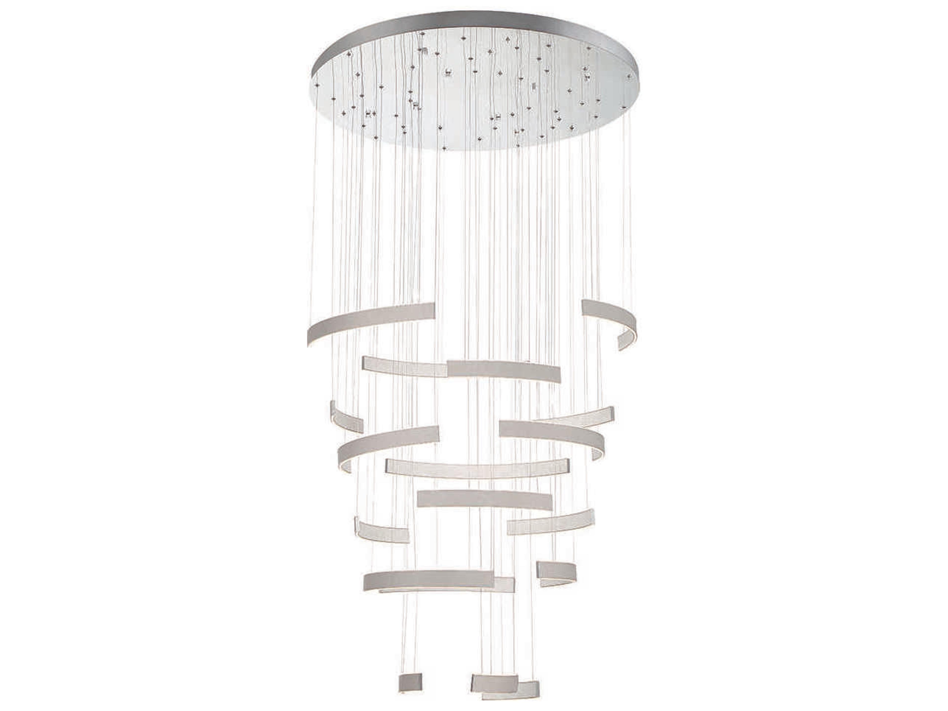 Verdura 1-Light Grey White LED Linear Round Pendant