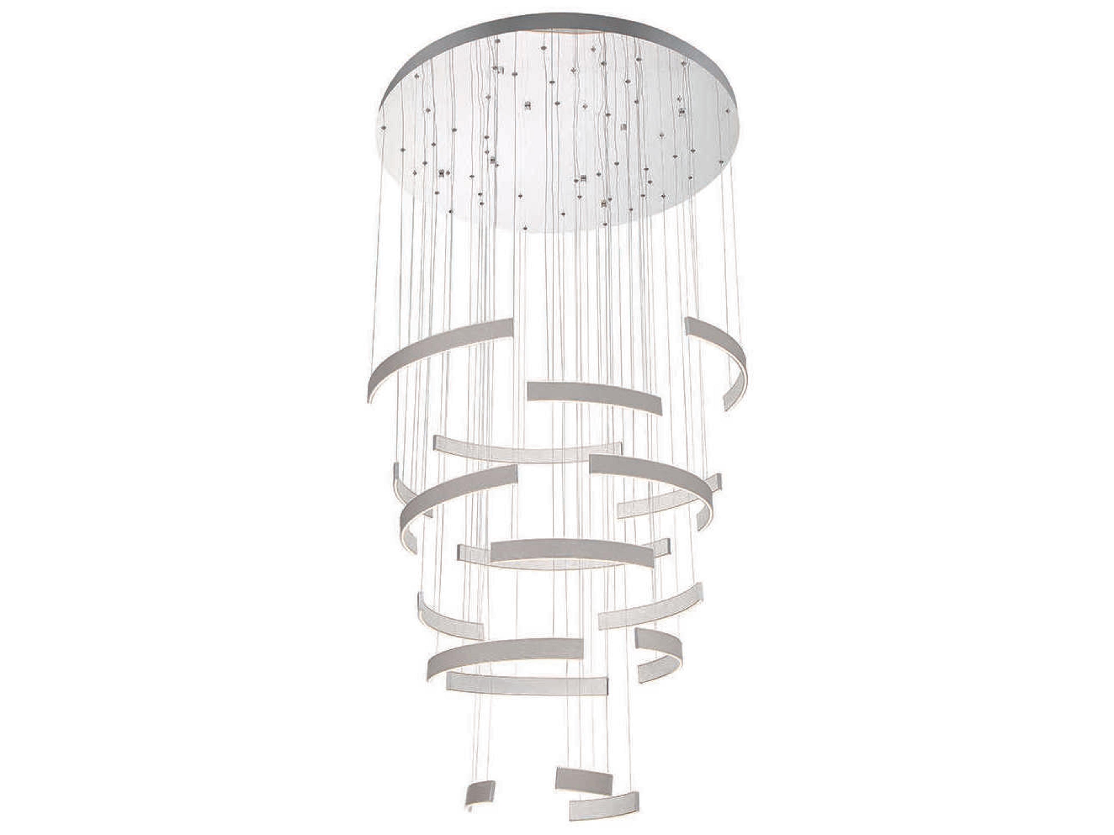 Eurofase Verdura 1-Light Grey White LED Linear Round Pendant