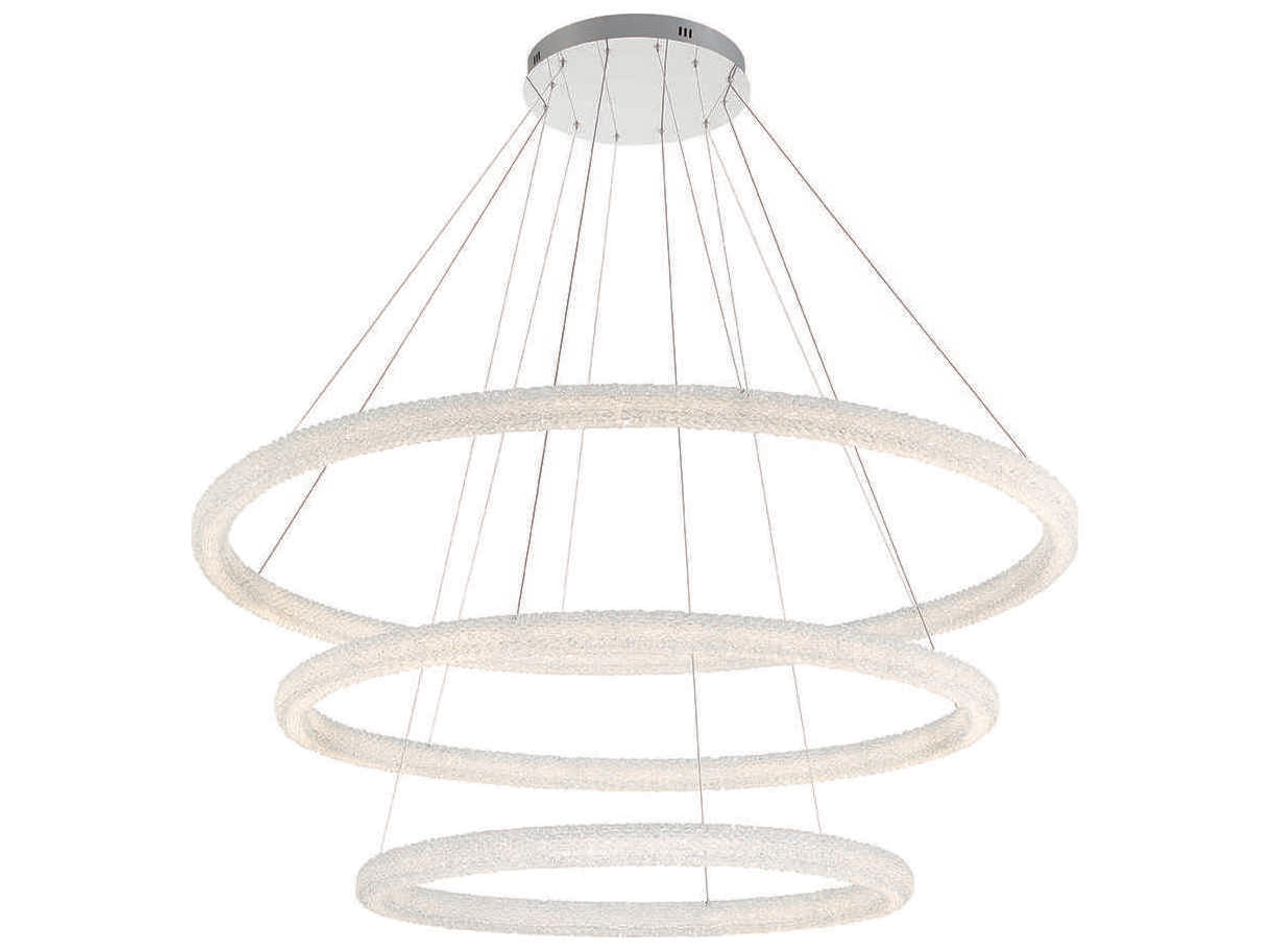 Eurofase Sassi 1-Light Chrome Crystal LED Linear Chandelier