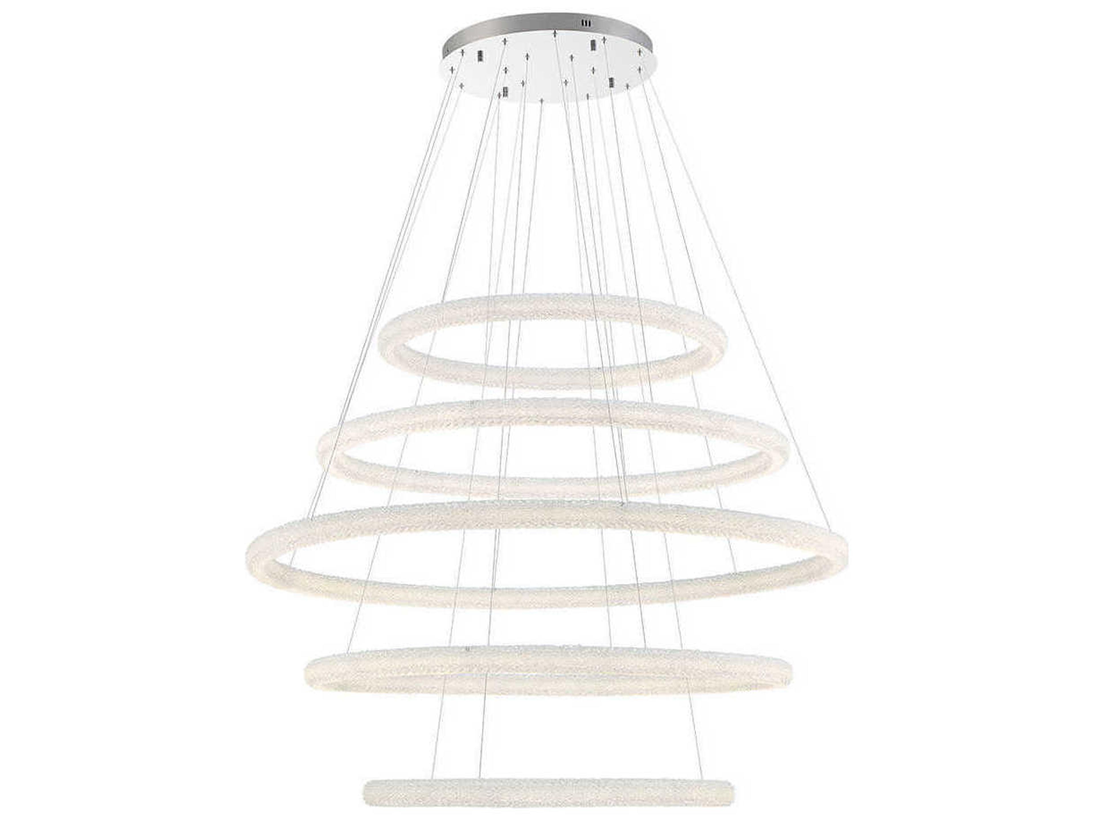 Sassi 1-Light Chrome Crystal LED Linear Chandelier