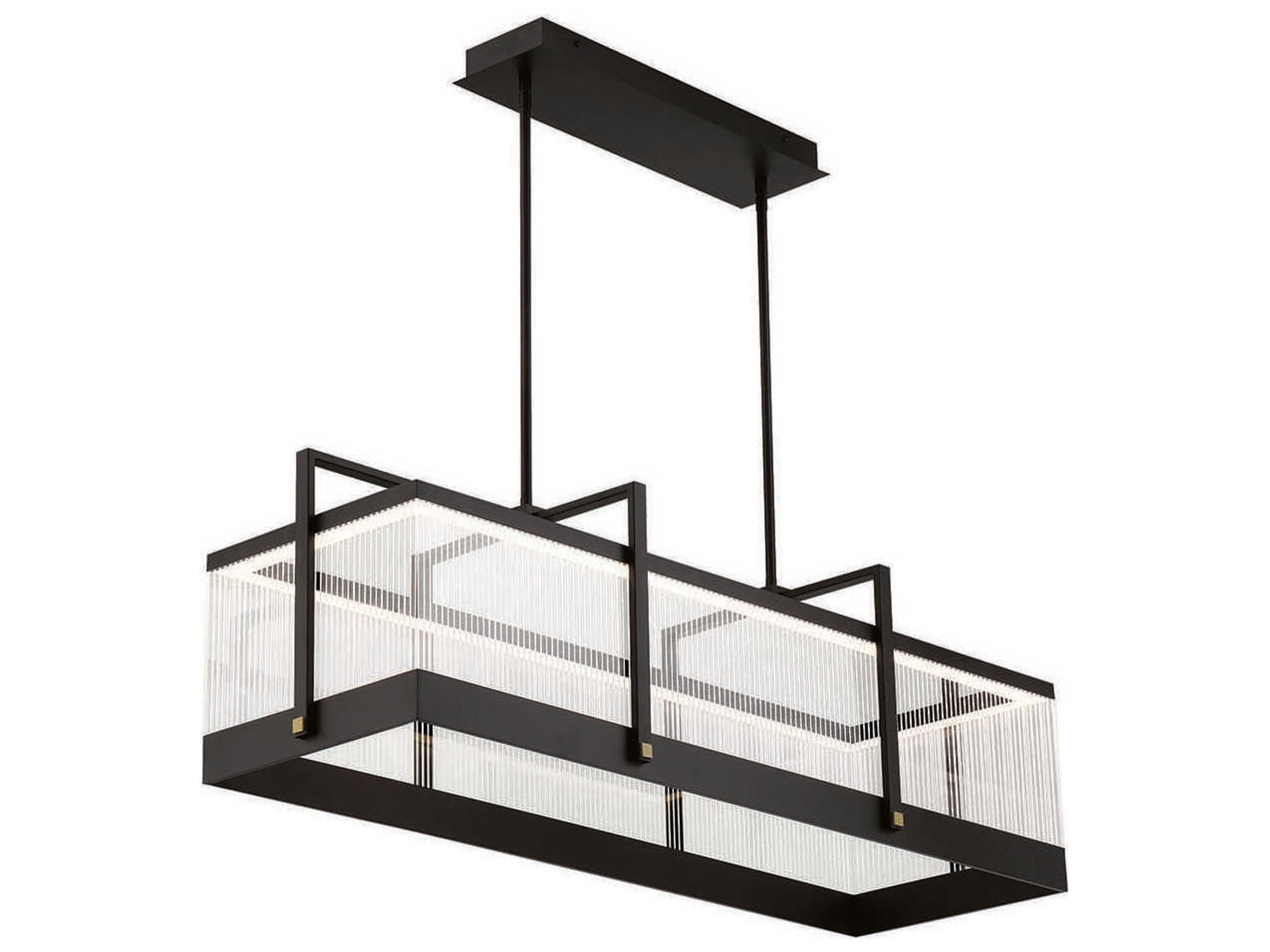 Eurofase Tye 1-Light Black LED Linear Island Pendant