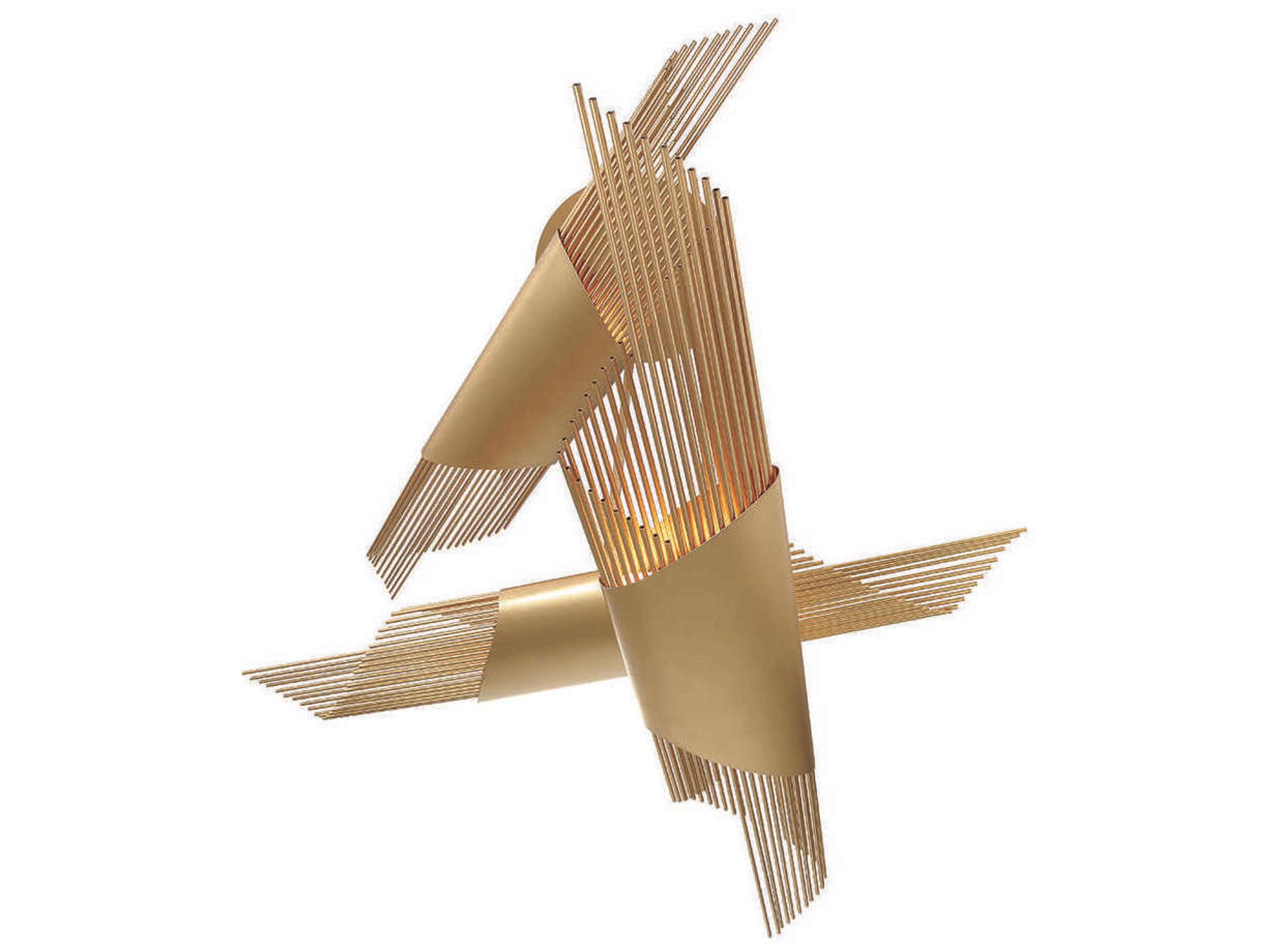 Eurofase Umura 6-Light Gold LED Geometric Linear Island Pendant