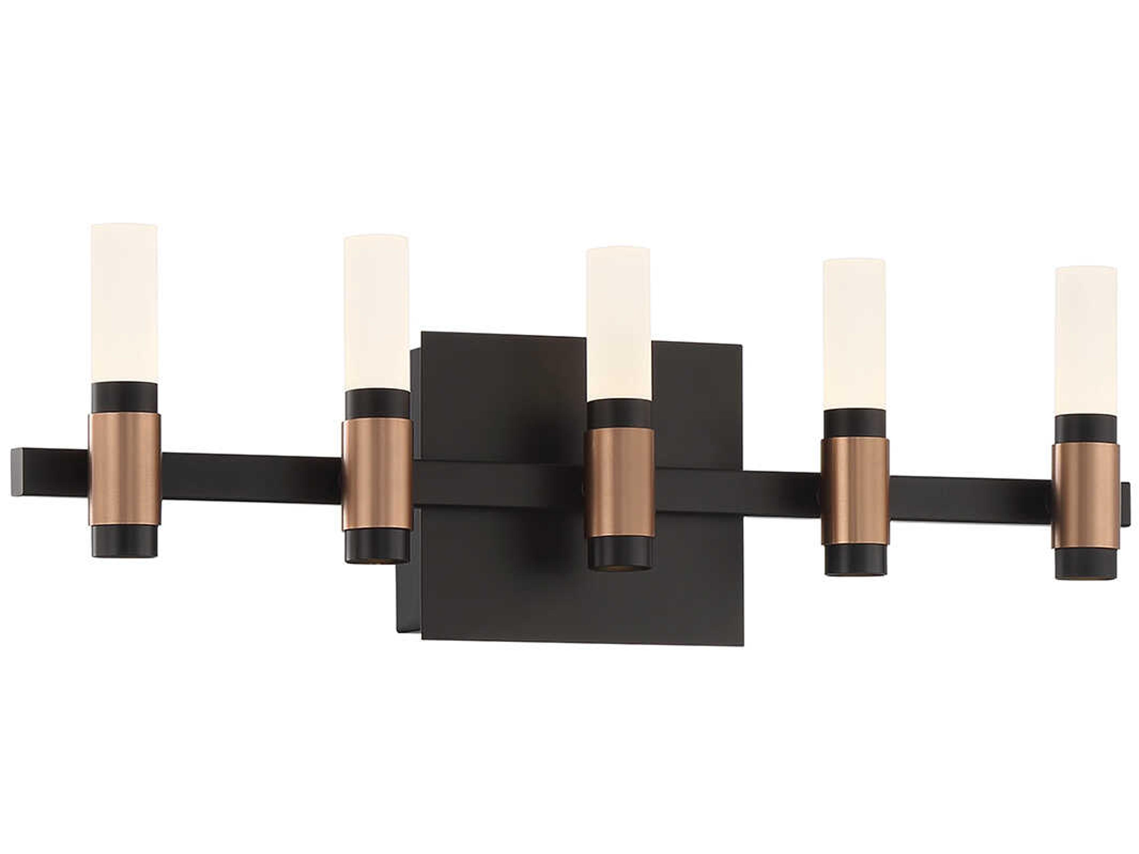 Eurofase Albany 10-Light Black Brass LED Vanity Light