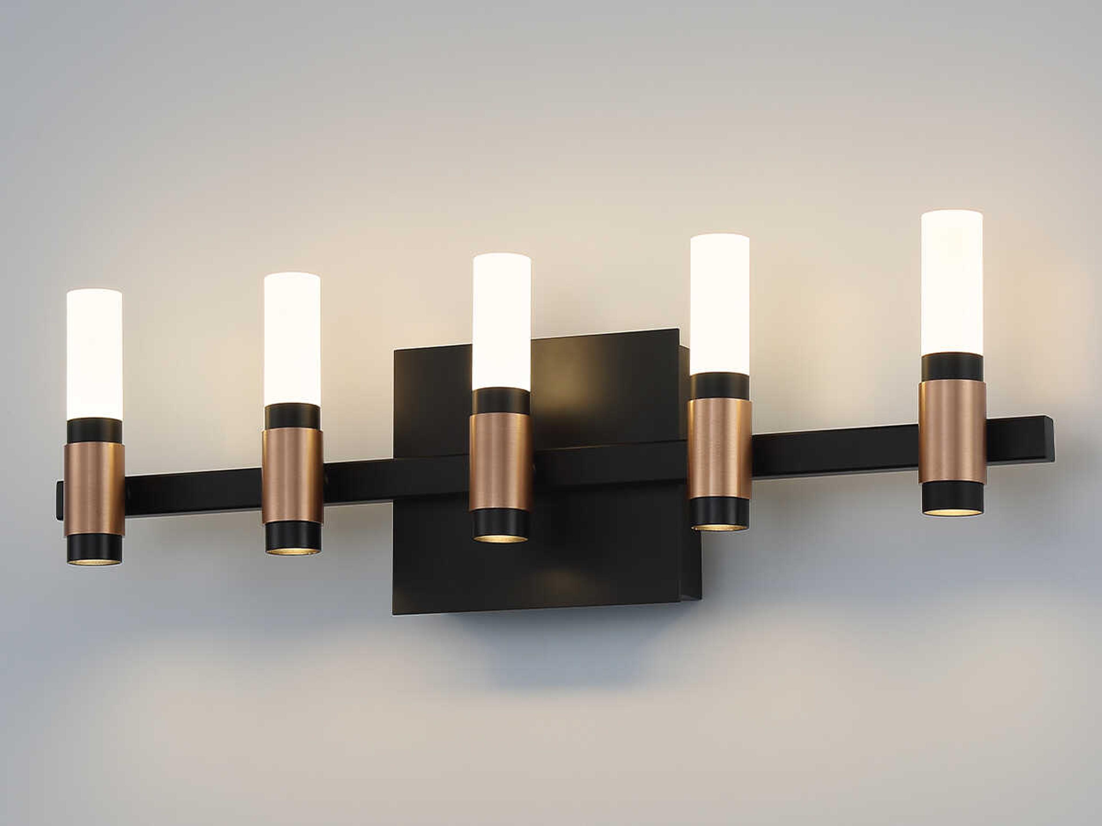 Eurofase Albany 10-Light Black Brass LED Vanity Light