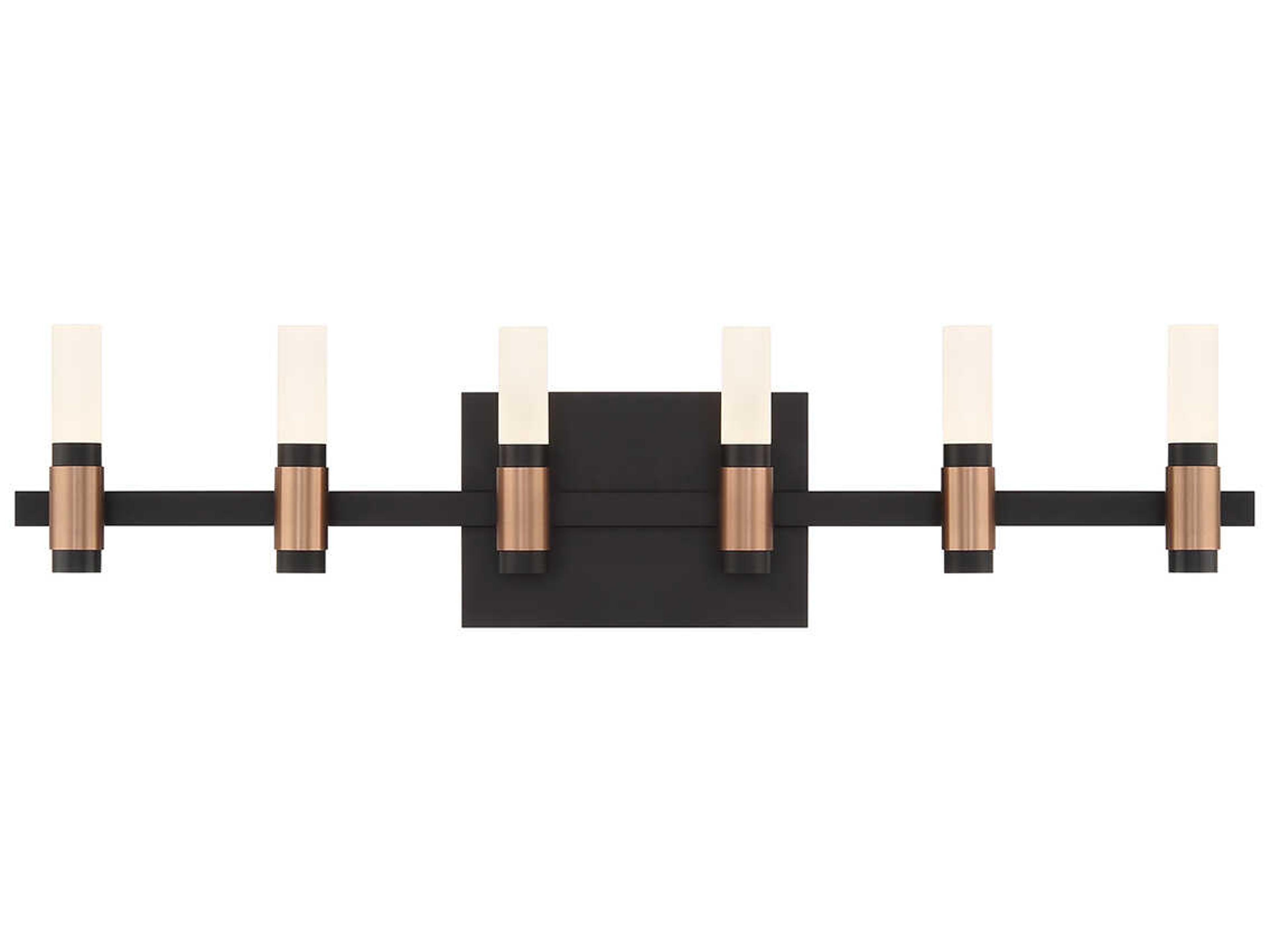 Albany 12-Light Black Brass LED Vanity Light