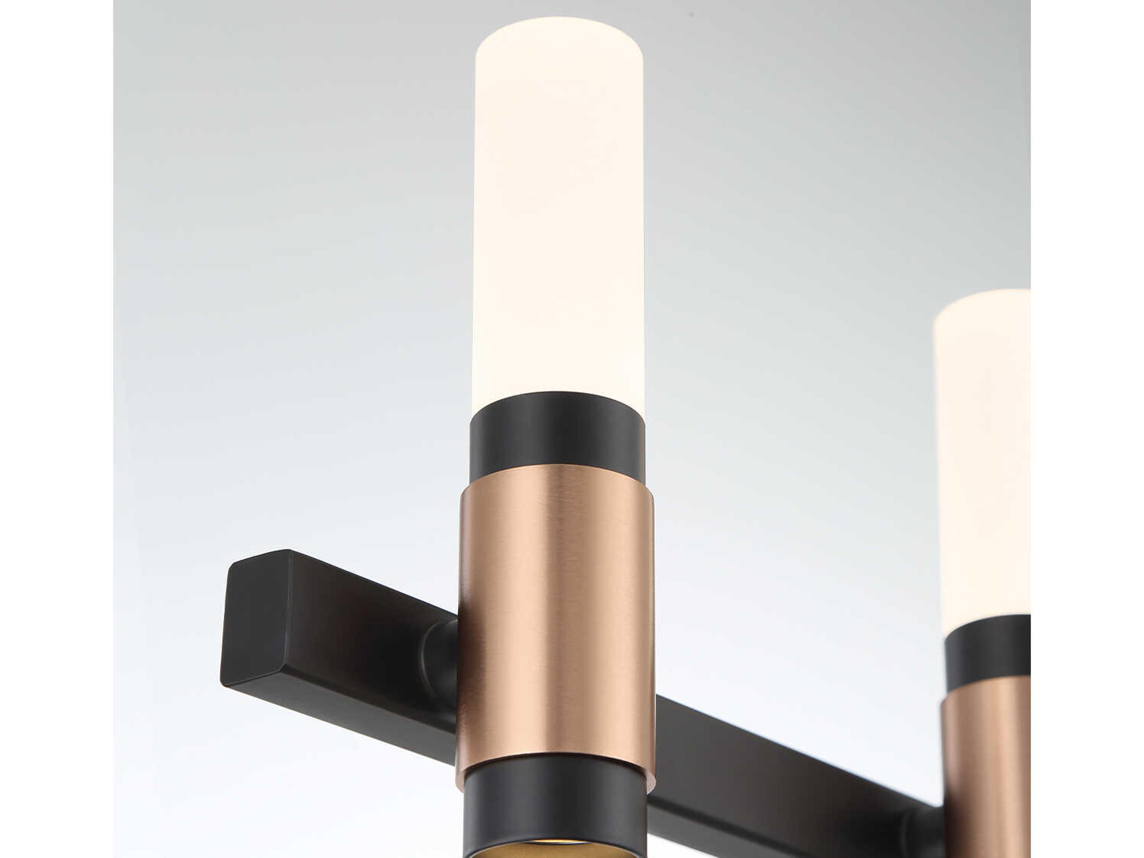 Eurofase Albany 12-Light Black Brass LED Vanity Light