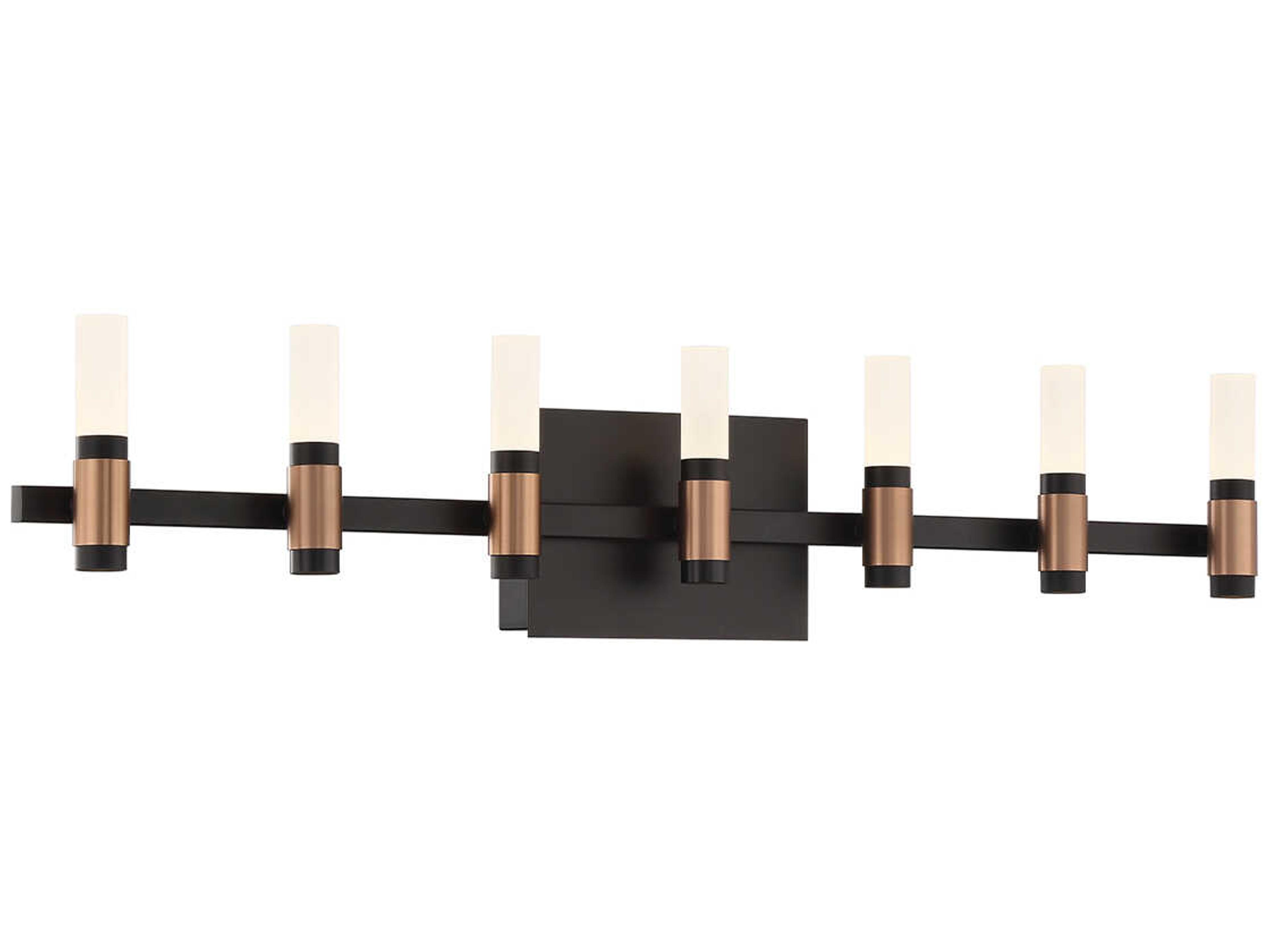 Eurofase Albany 14-Light Black Brass LED Vanity Light