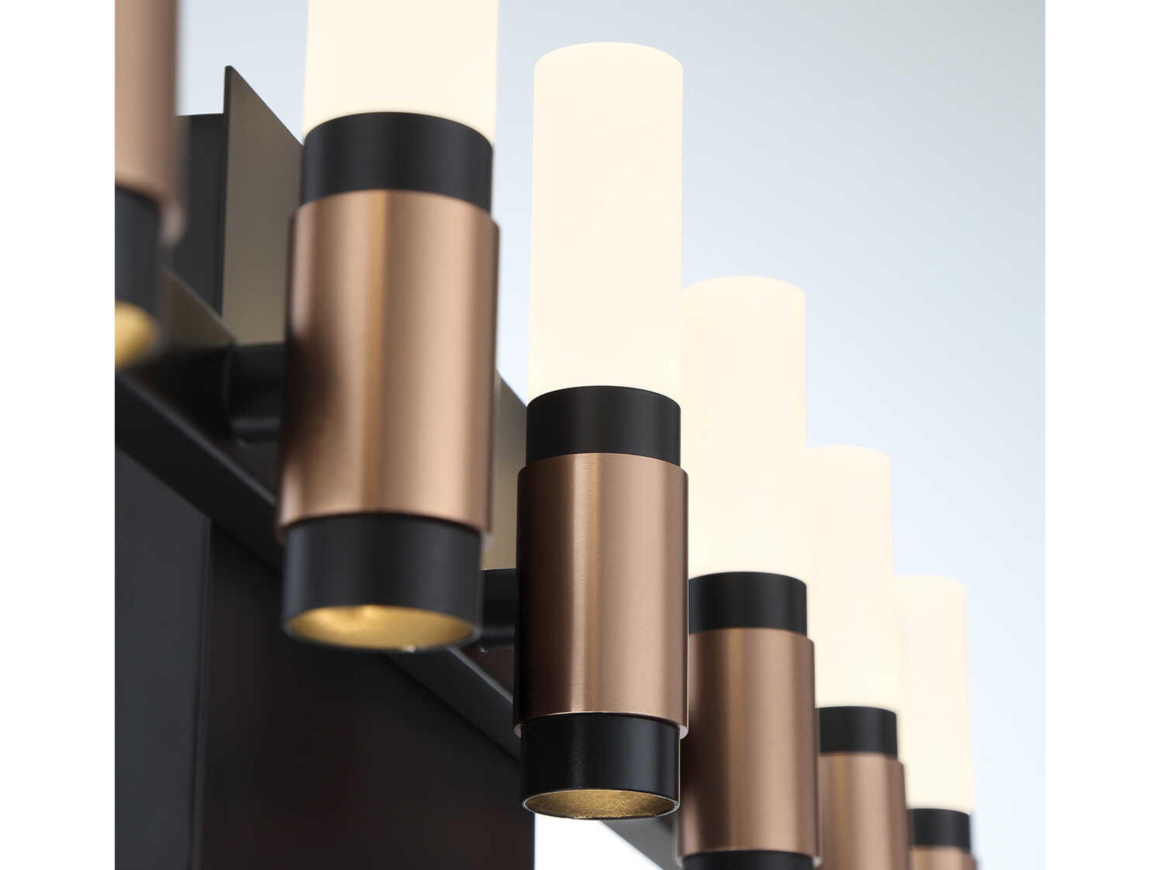 Eurofase Albany 14-Light Black Brass LED Vanity Light