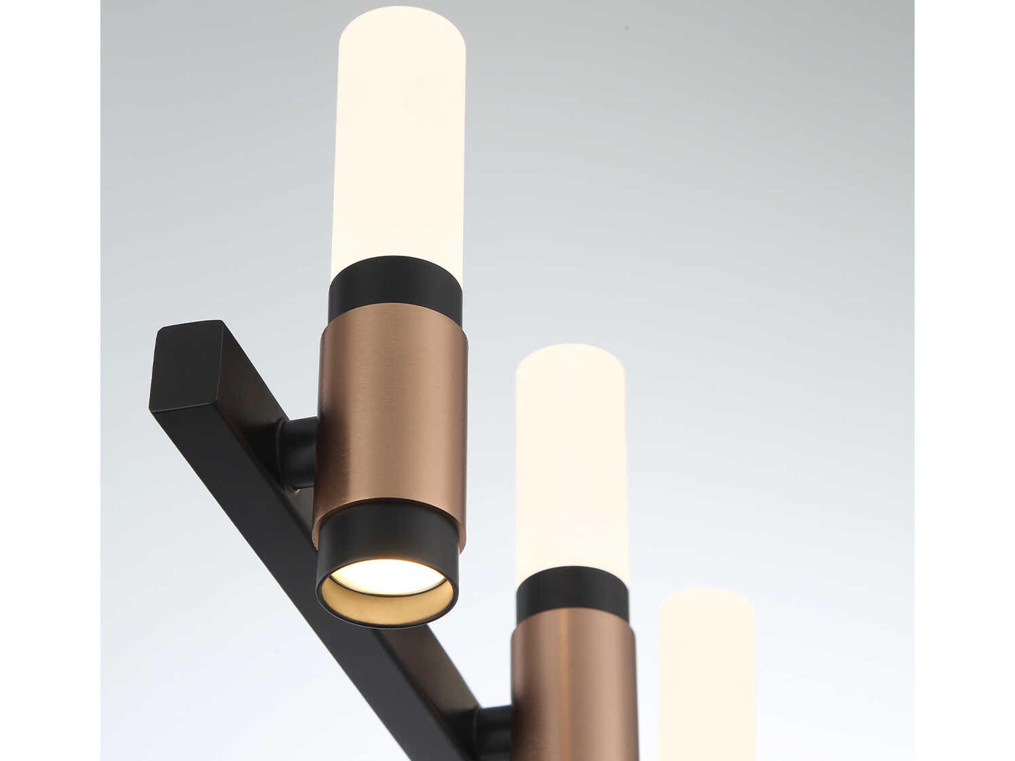 Eurofase Albany 14-Light Black Brass LED Vanity Light