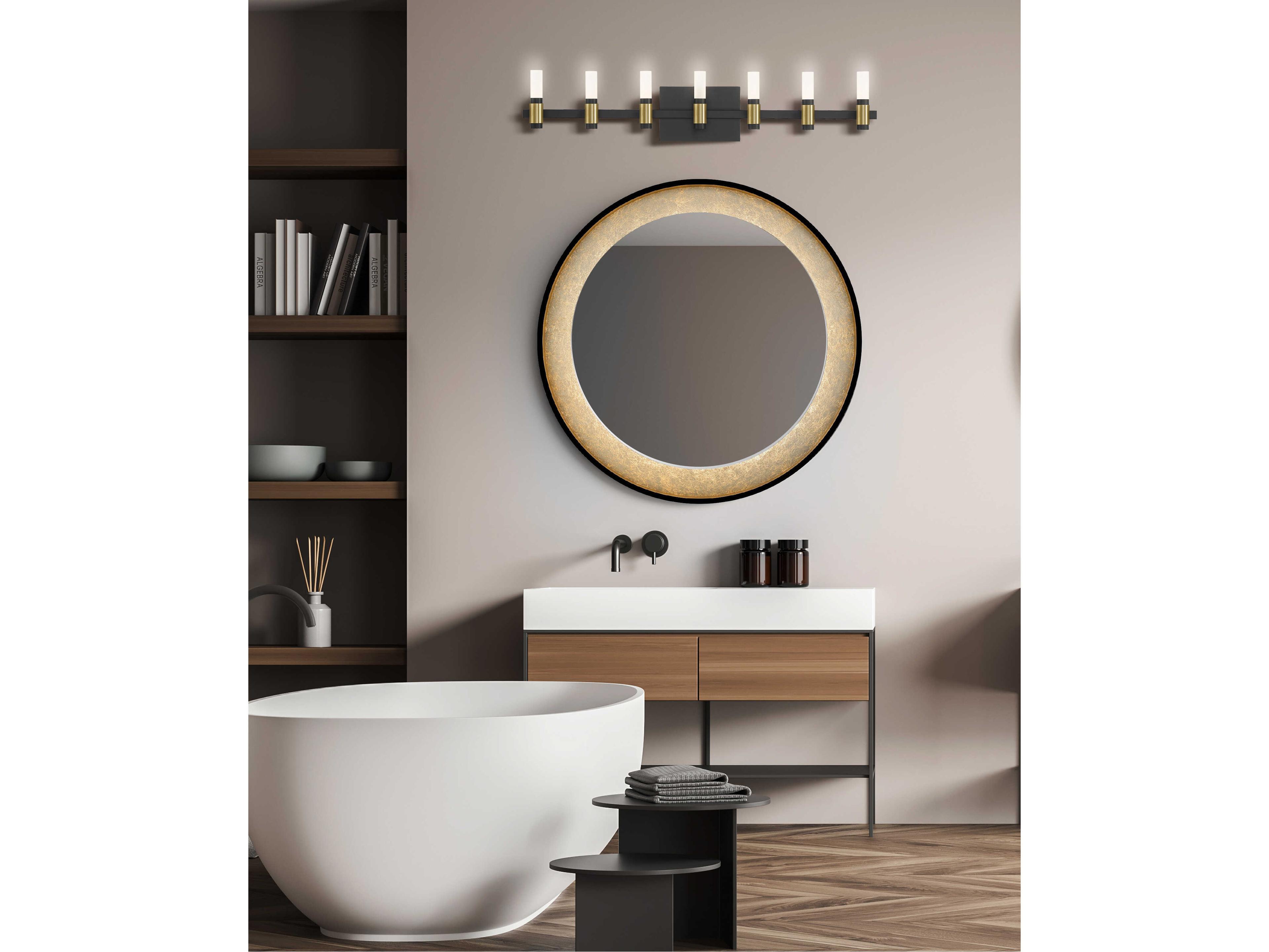 Eurofase Albany 14-Light Black Brass LED Vanity Light