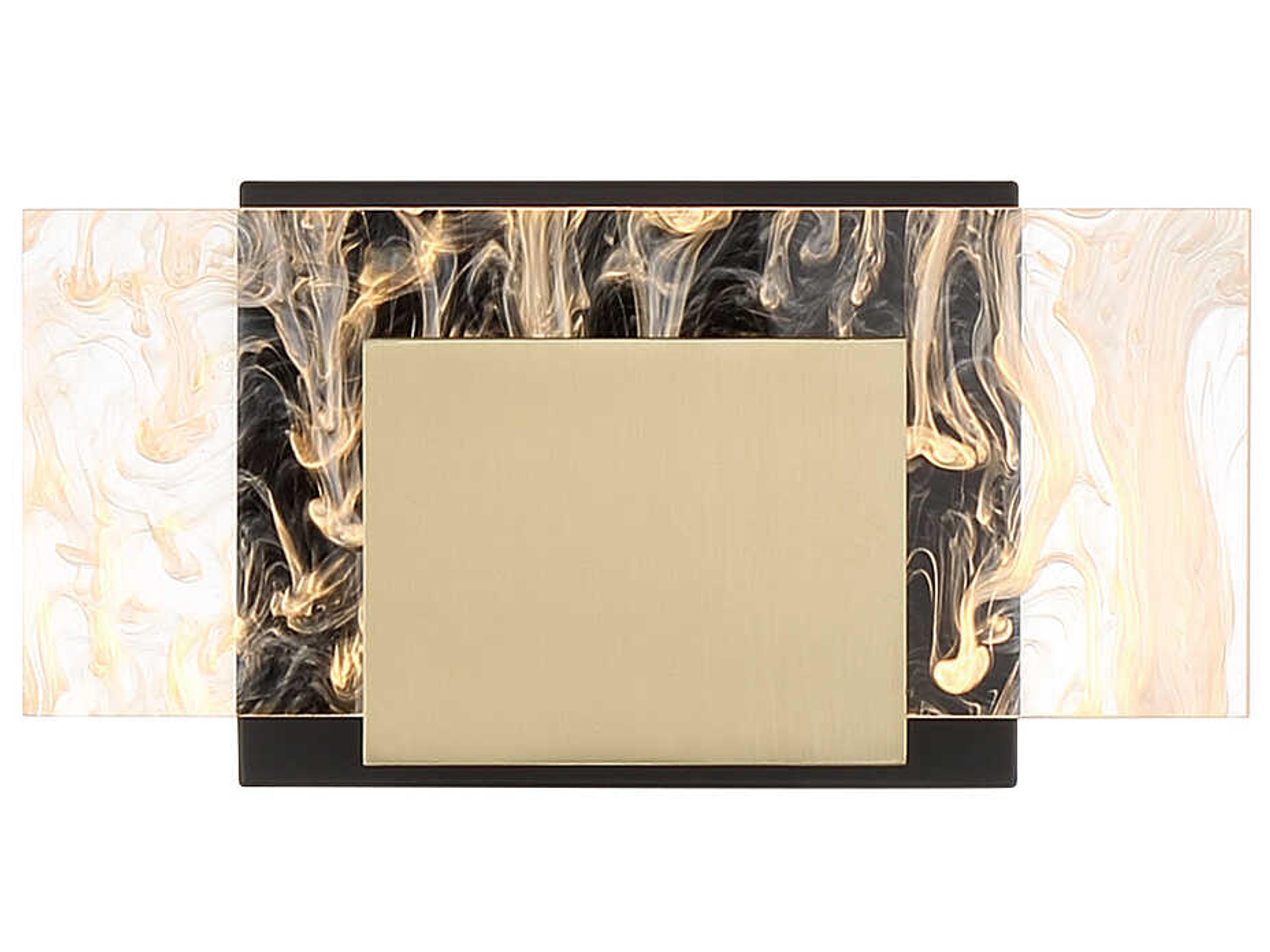 Kasha 1-Light Black Brass LED Wall Sconce