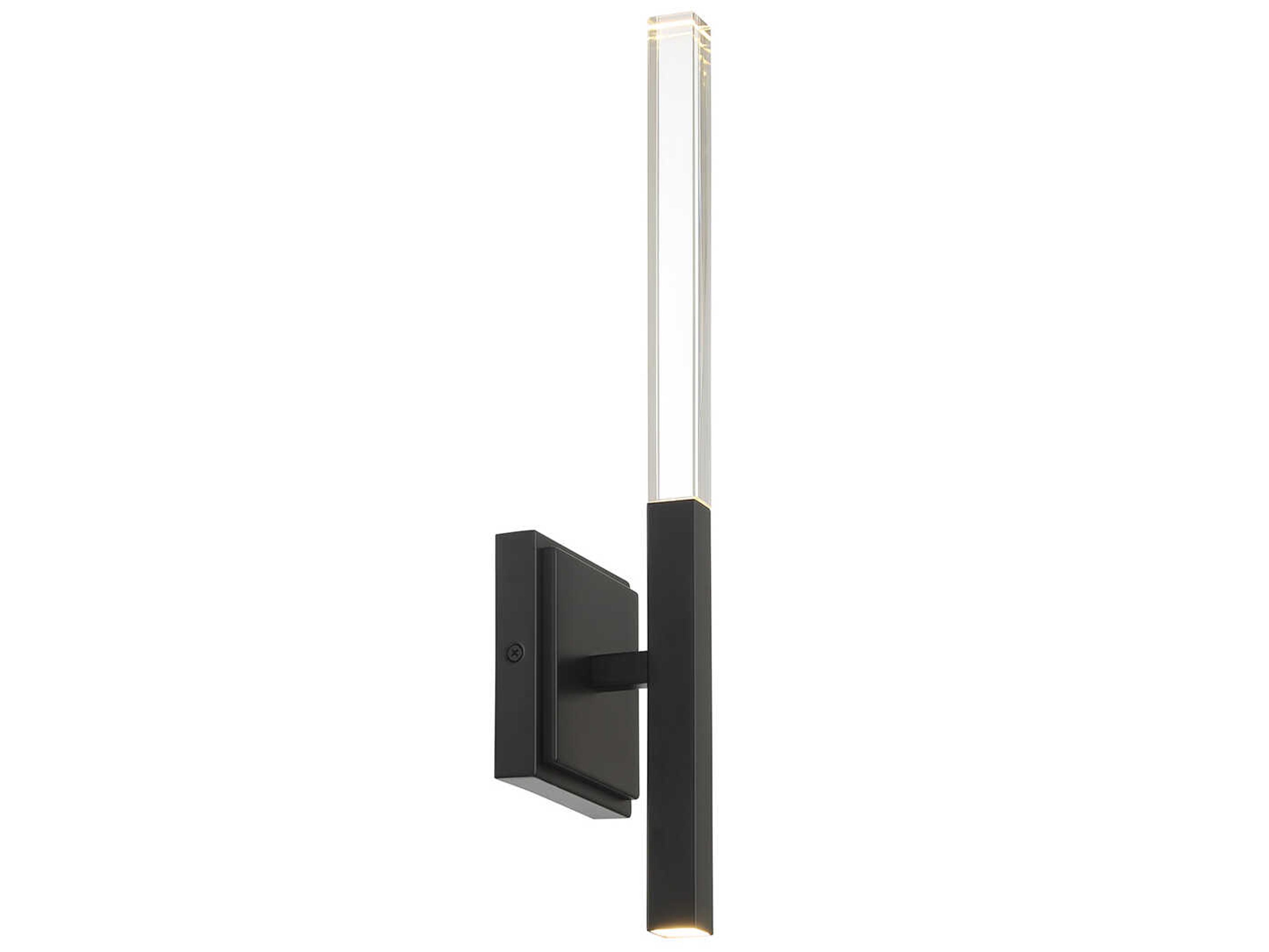Eurofase Benicio 2-Light Black Glass LED Wall Sconce