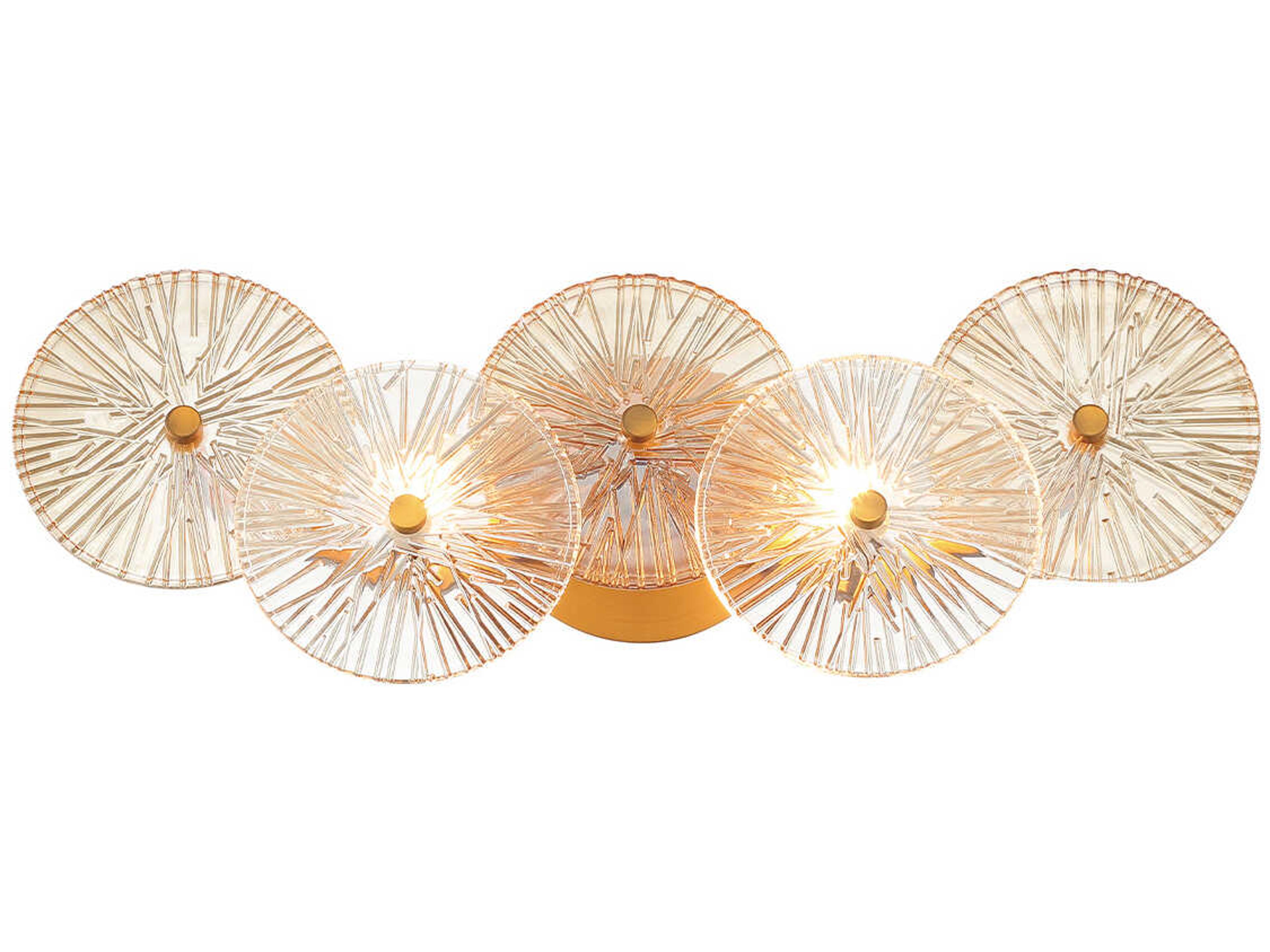 Eurofase Sue-anne 2-Light Brass Glass Vanity Light