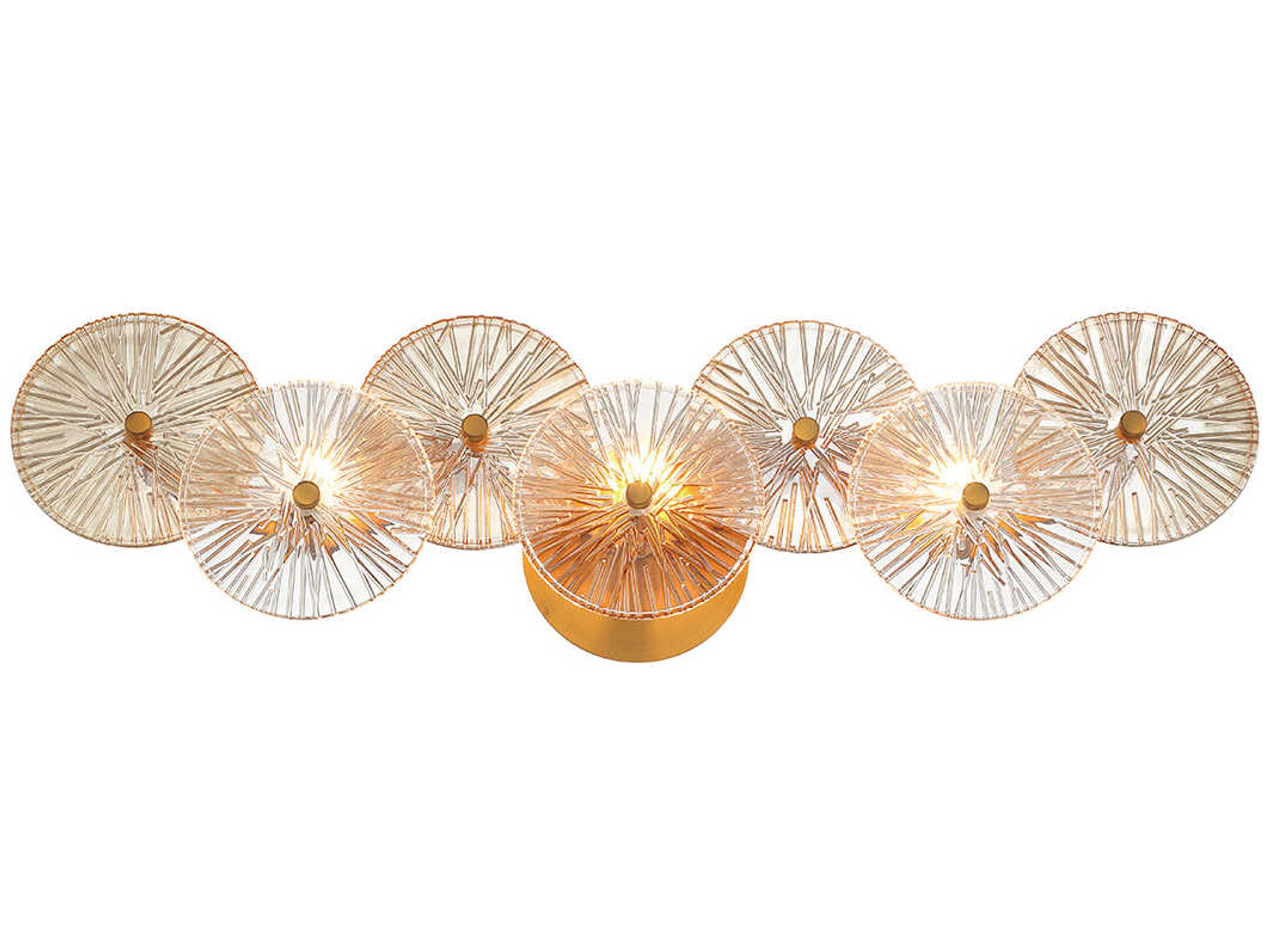 Eurofase Sue-anne 3-Light Brass Glass Vanity Light