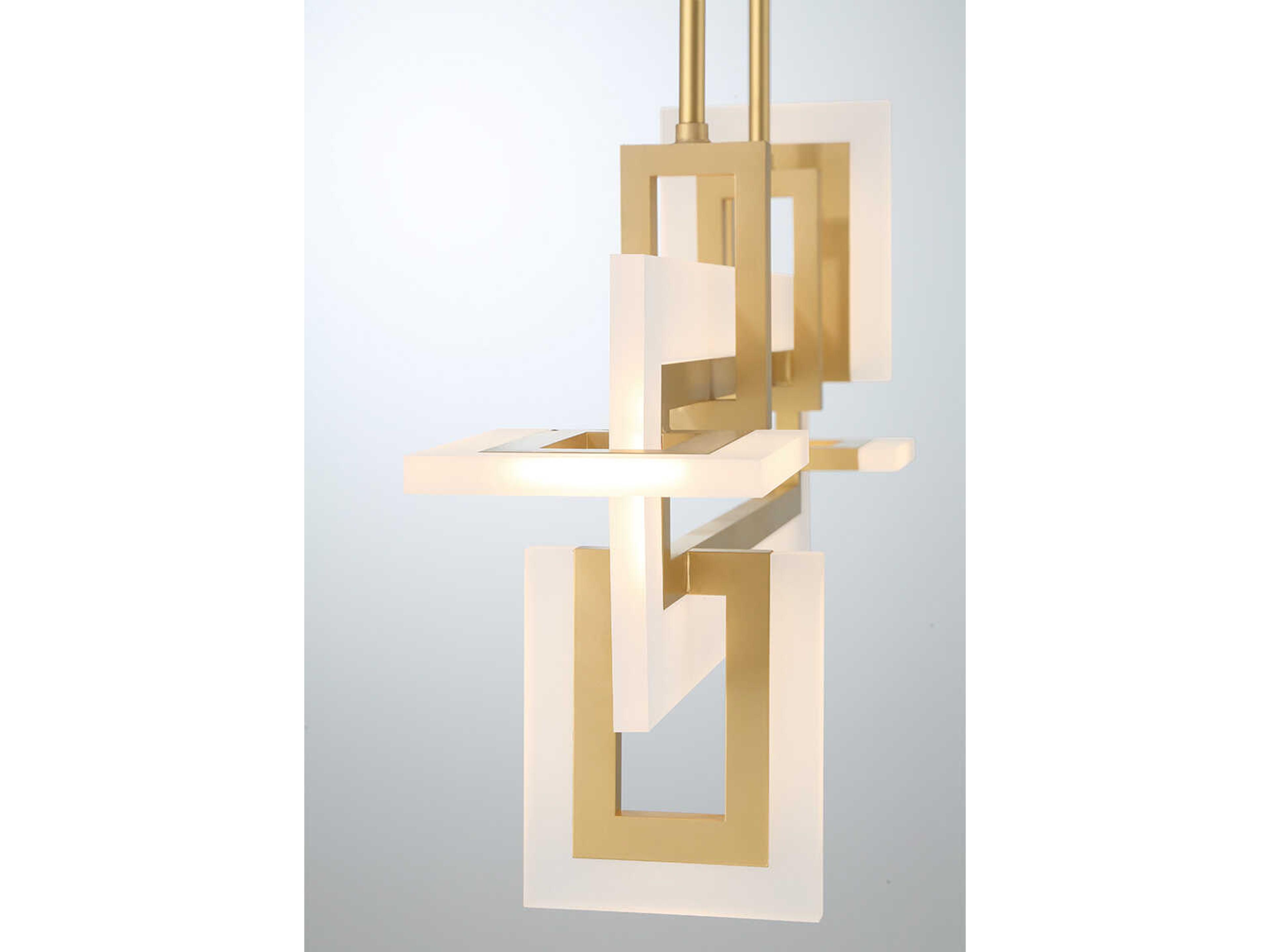 Eurofase Inizio 1-Light Gold LED Geometric Linear Island Pendant