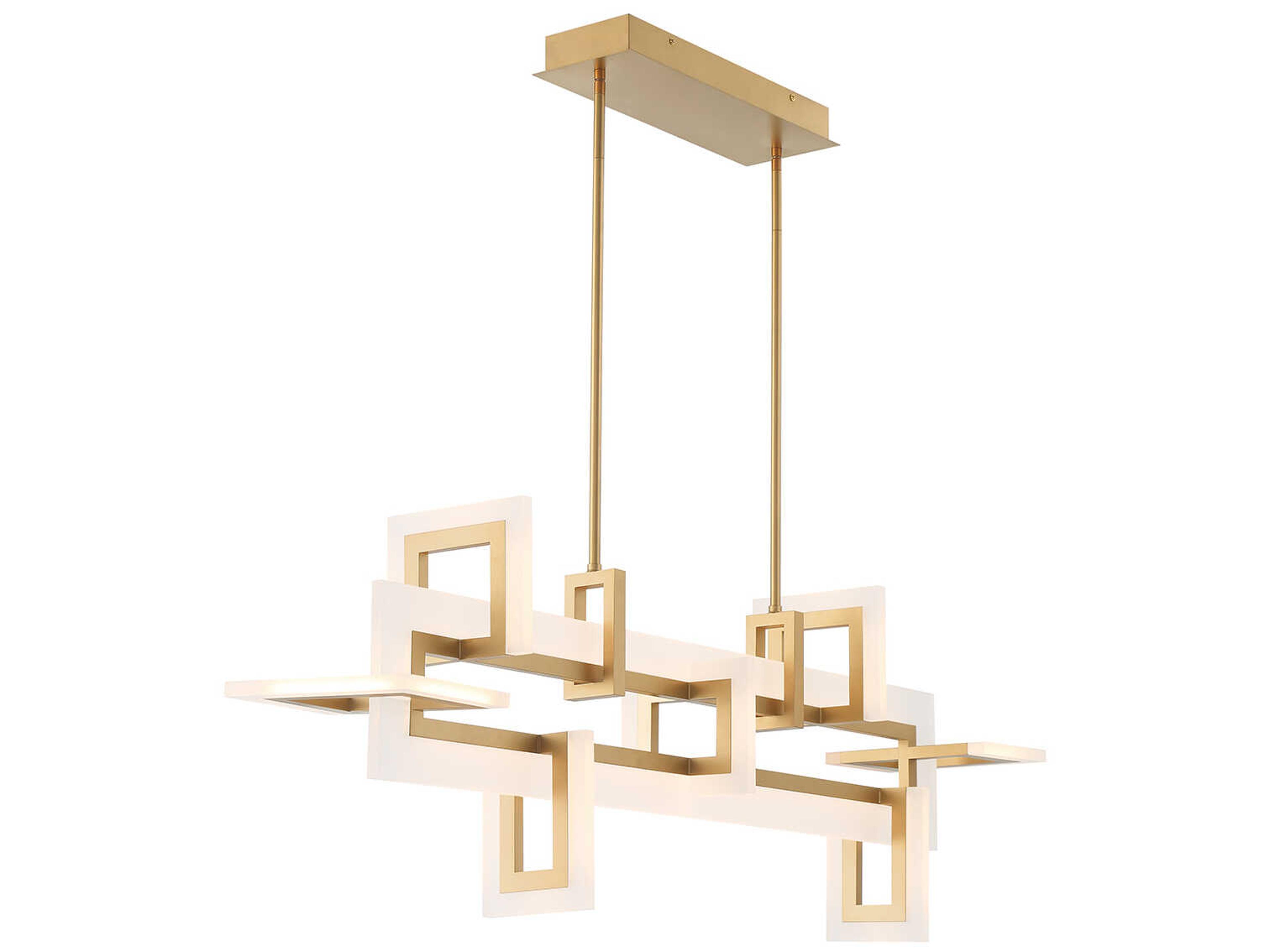 Eurofase Inizio 1-Light Gold LED Geometric Linear Island Pendant