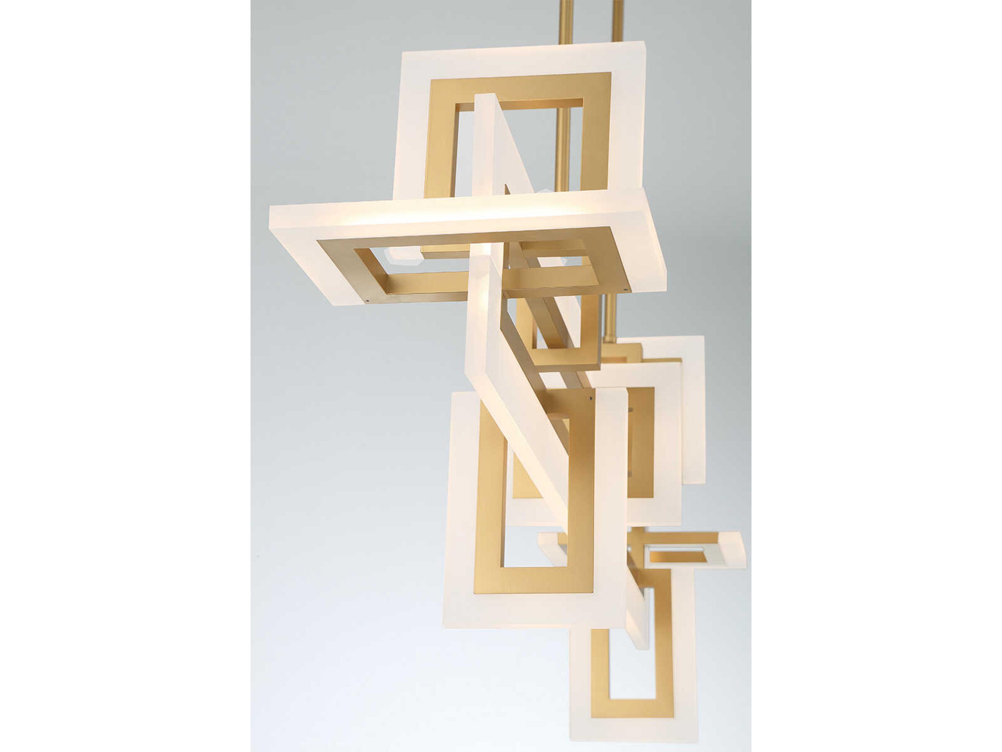 Eurofase Inizio 1-Light Gold LED Geometric Linear Island Pendant