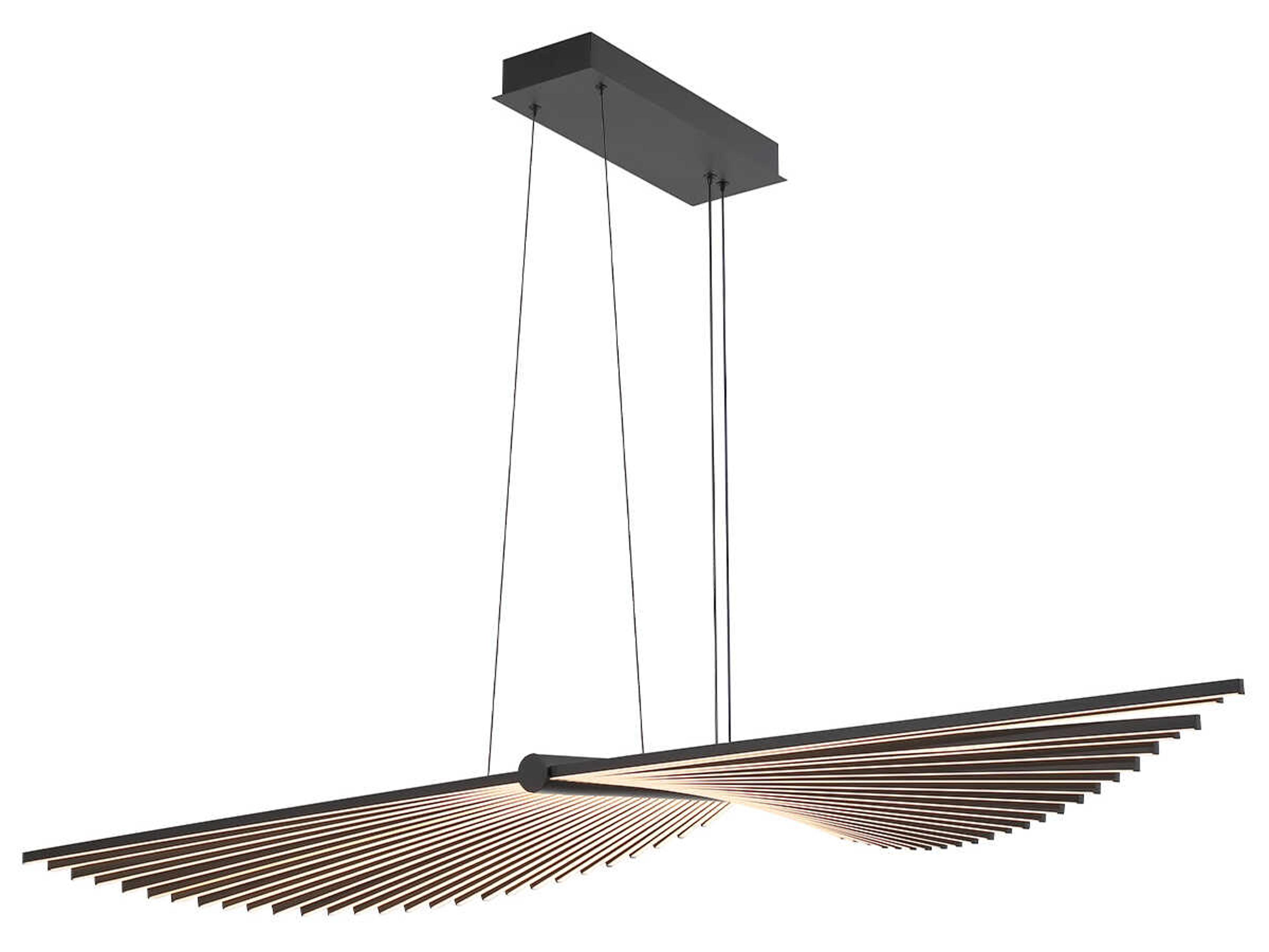 Eurofase Seraph 1-Light Black LED Linear Island Pendant