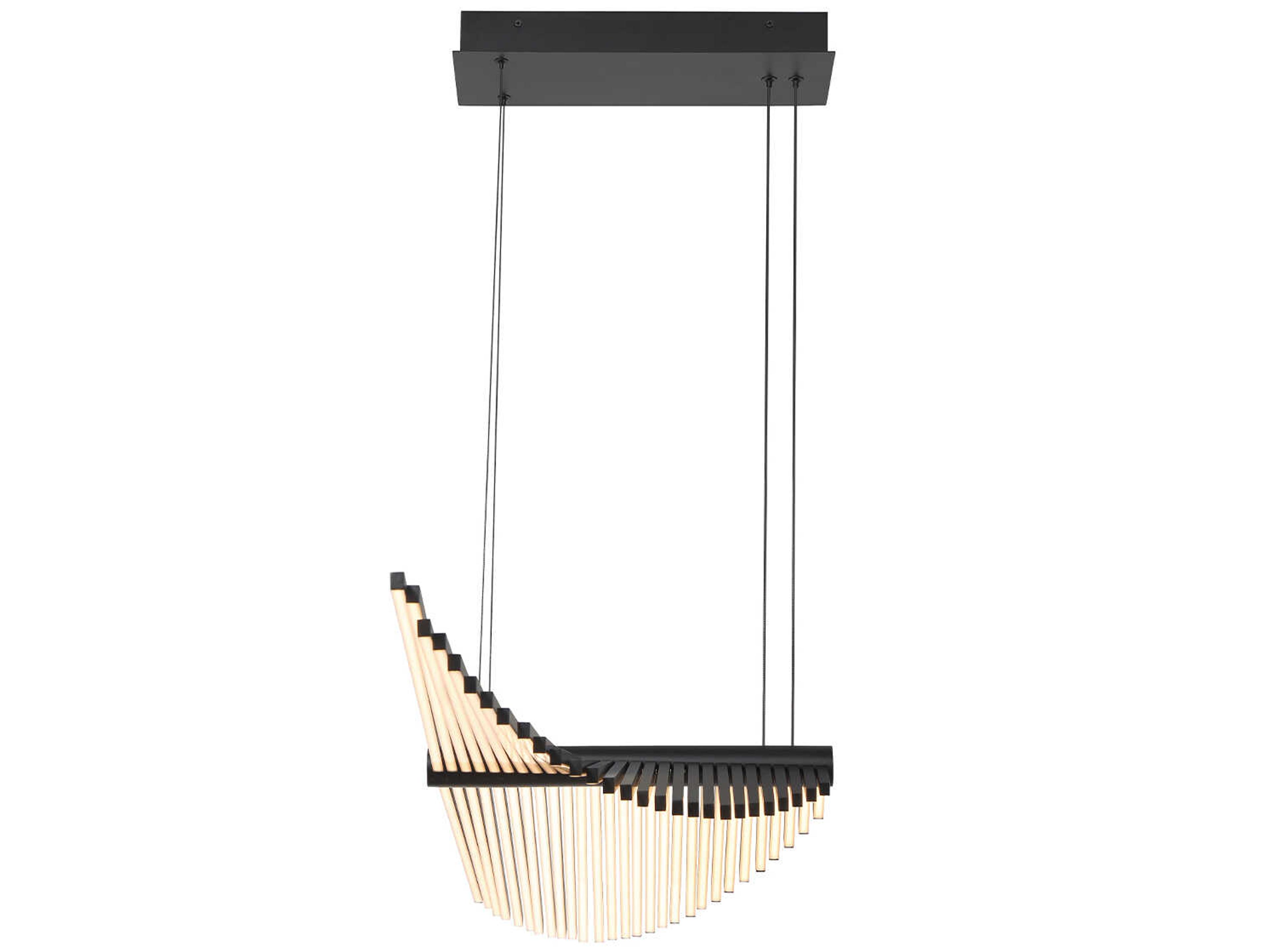 Eurofase Seraph 1-Light Black LED Linear Island Pendant