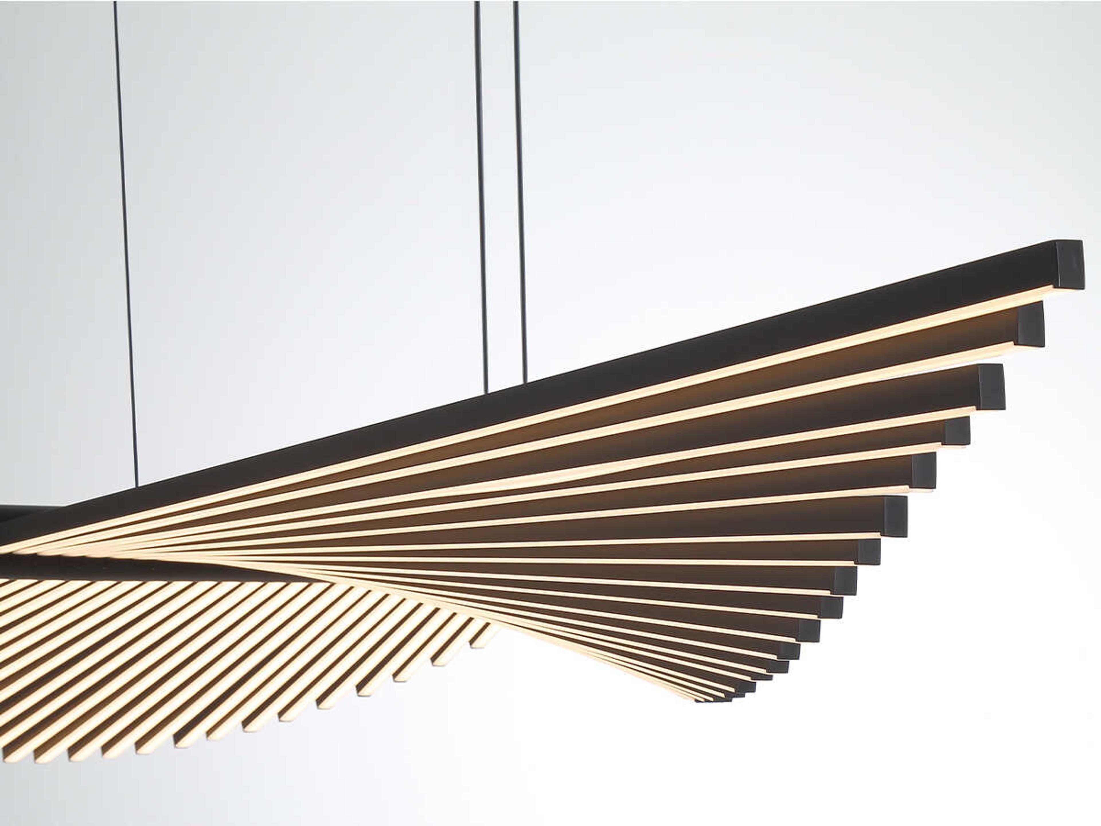 Eurofase Seraph 1-Light Black LED Linear Island Pendant