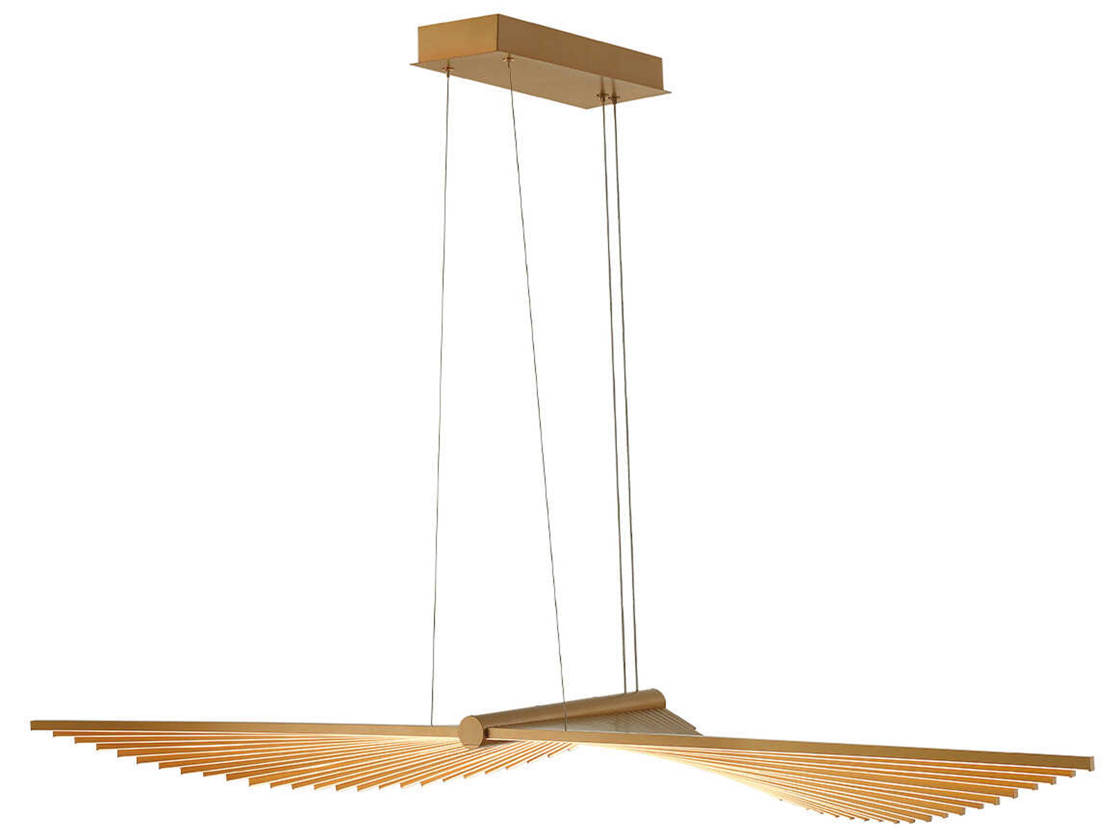 Eurofase Seraph 1-Light Gold LED Linear Island Pendant