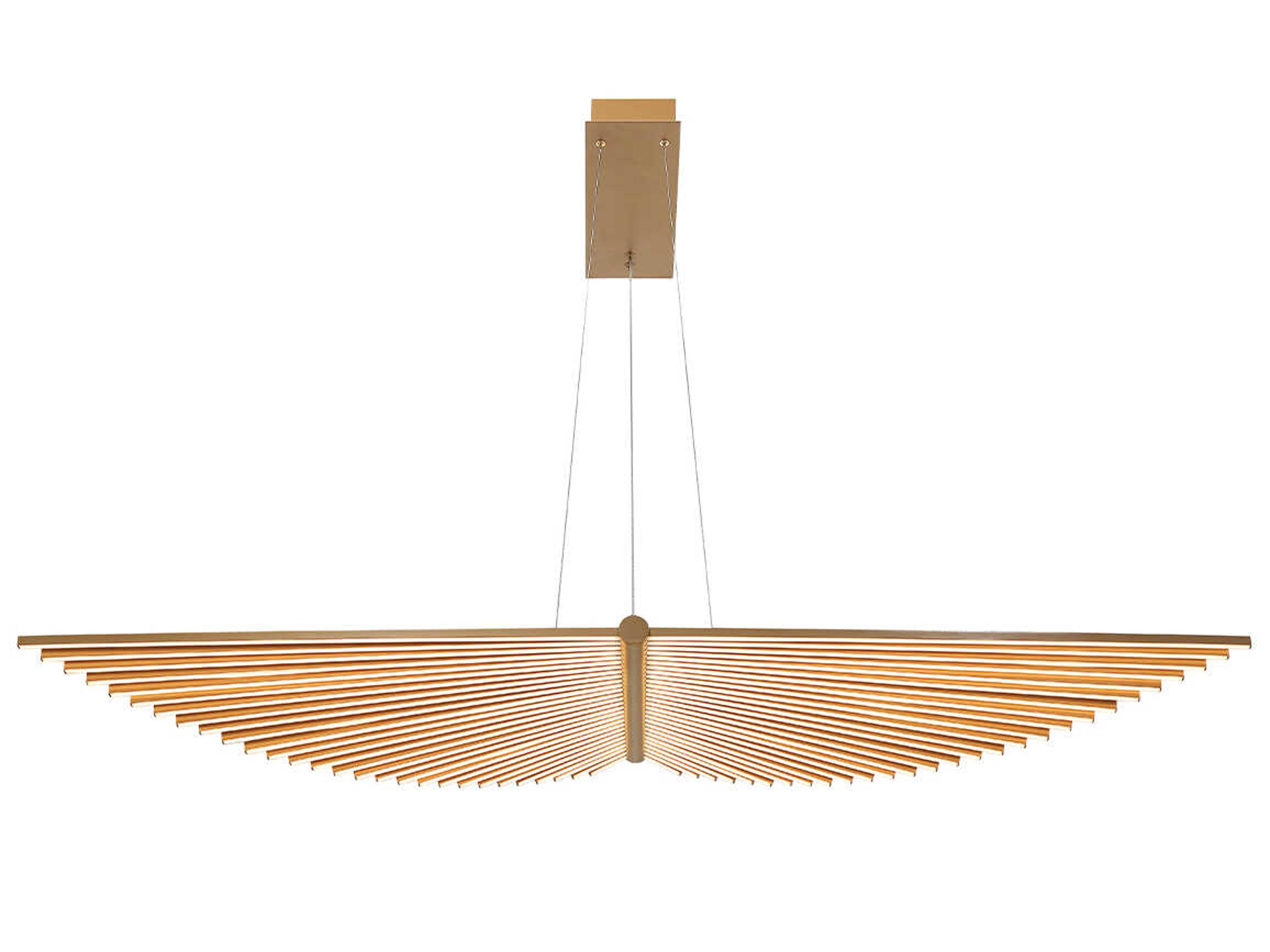 Eurofase Seraph 1-Light Gold LED Linear Island Pendant