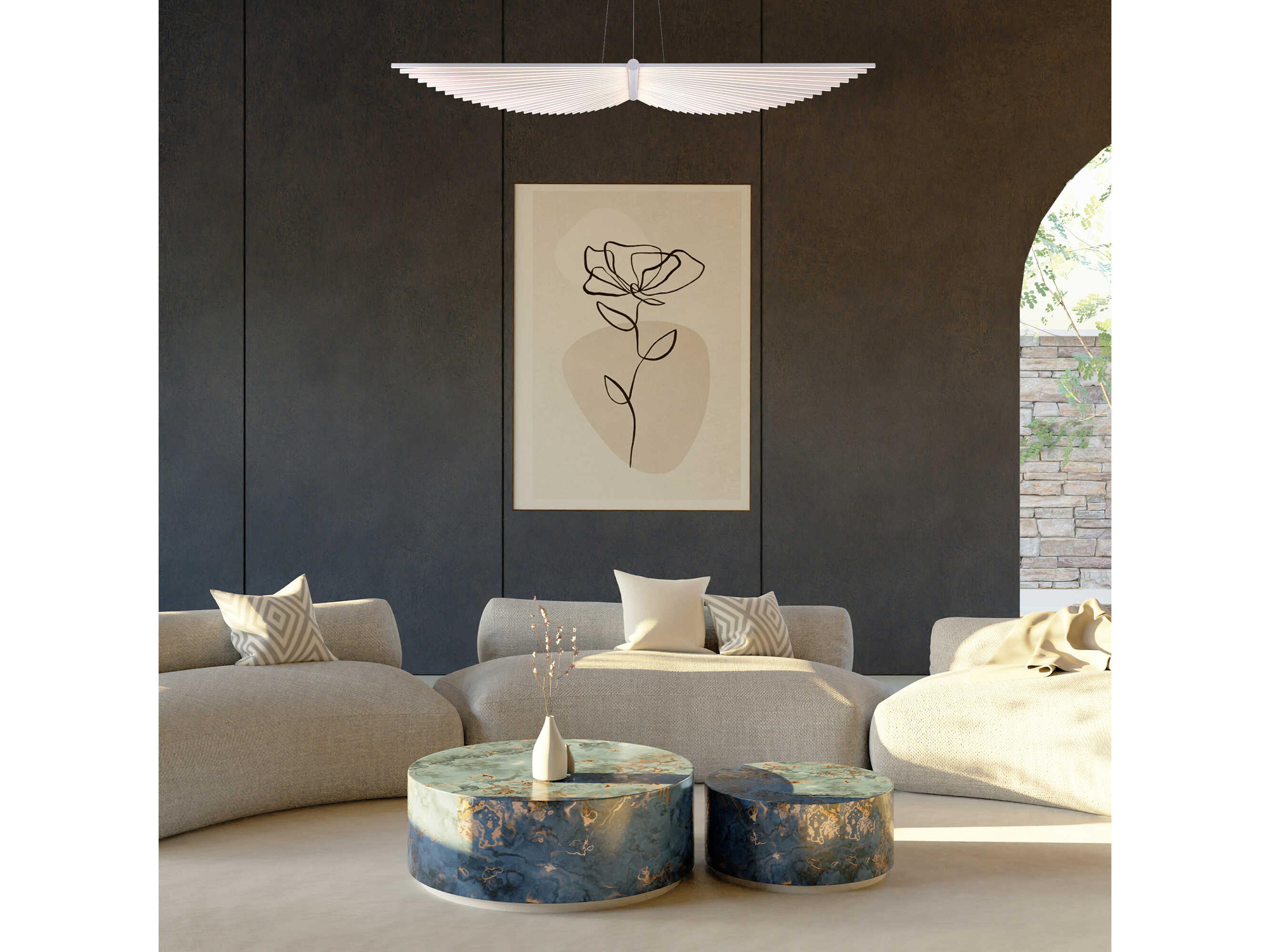 Eurofase Seraph 1-Light White Linear Island Pendant