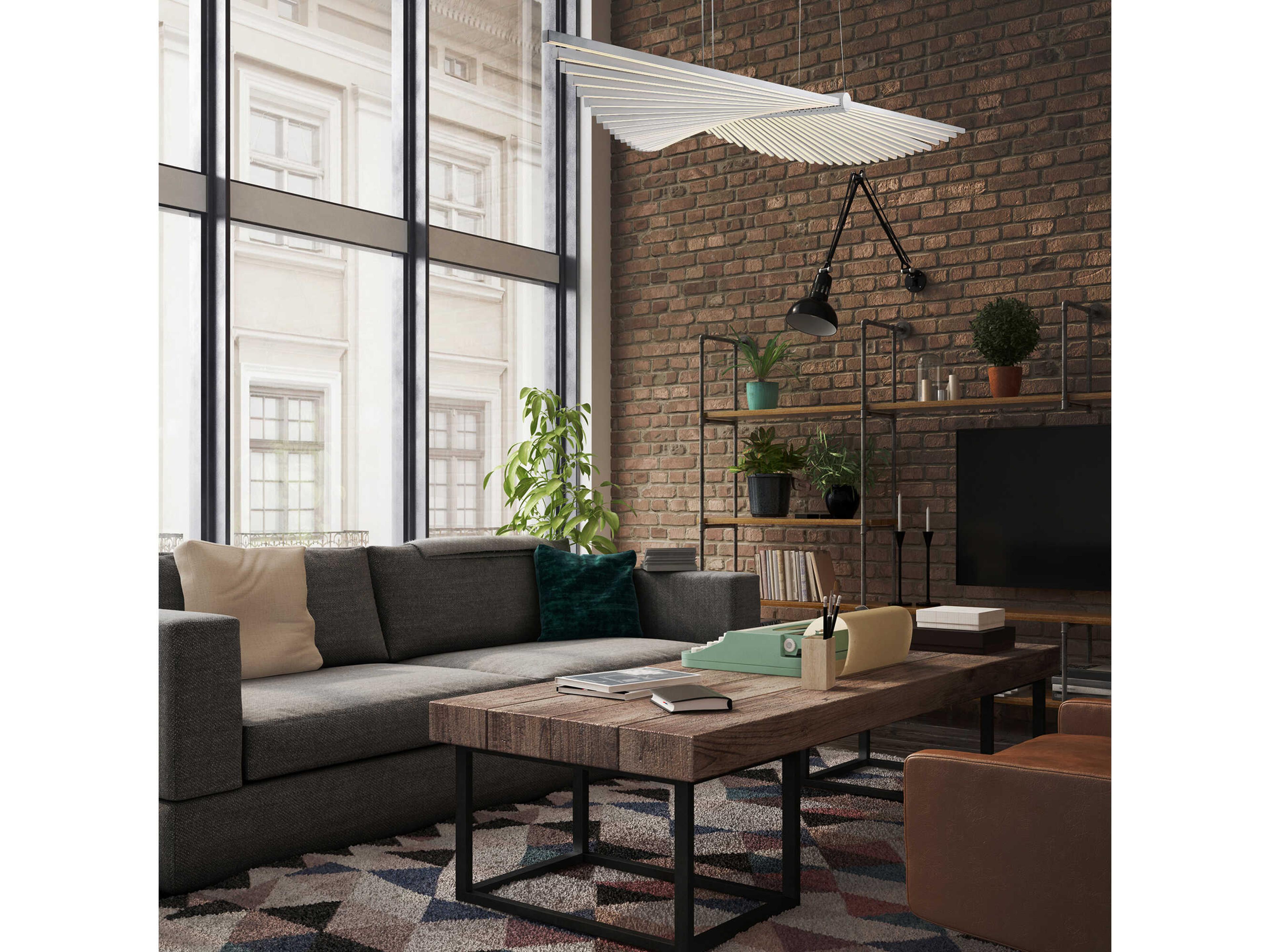 Eurofase Seraph 1-Light White Linear Island Pendant