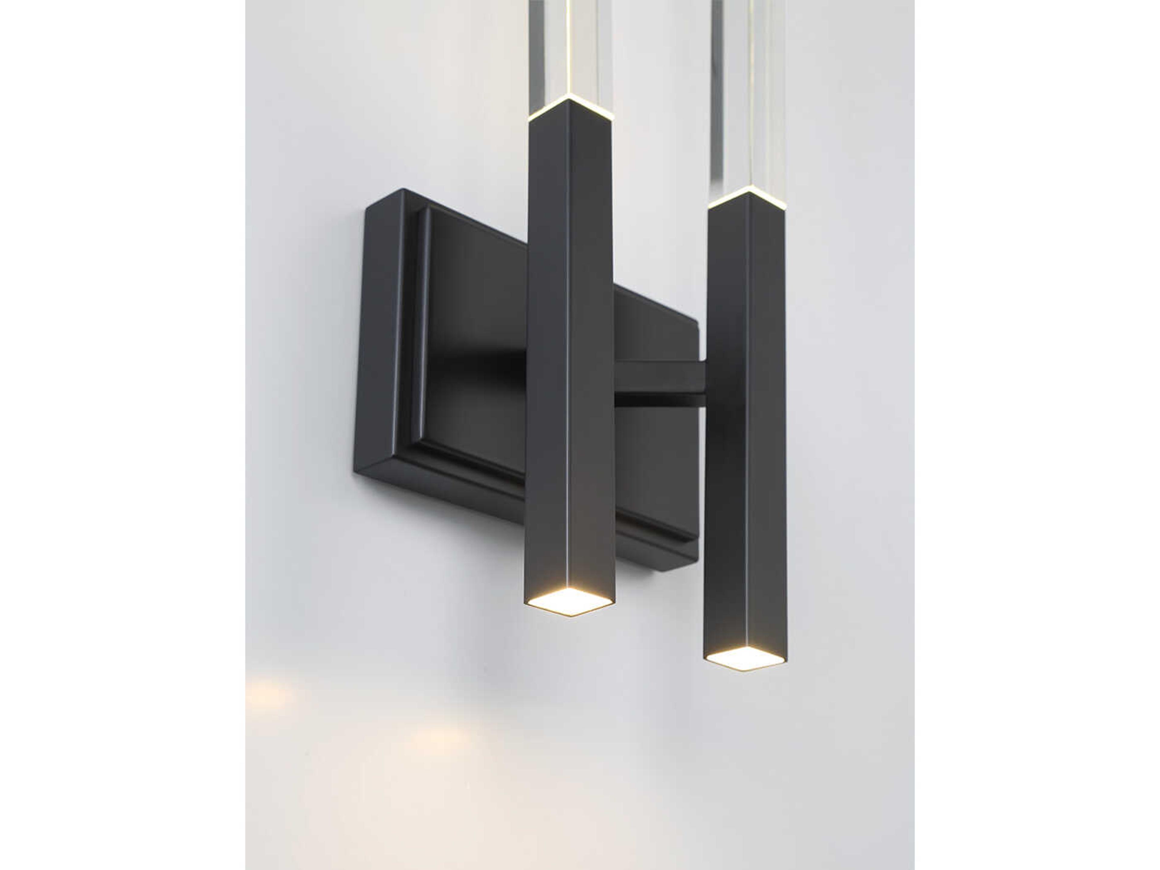 Eurofase Benicio 4-Light Black Glass LED Wall Sconce