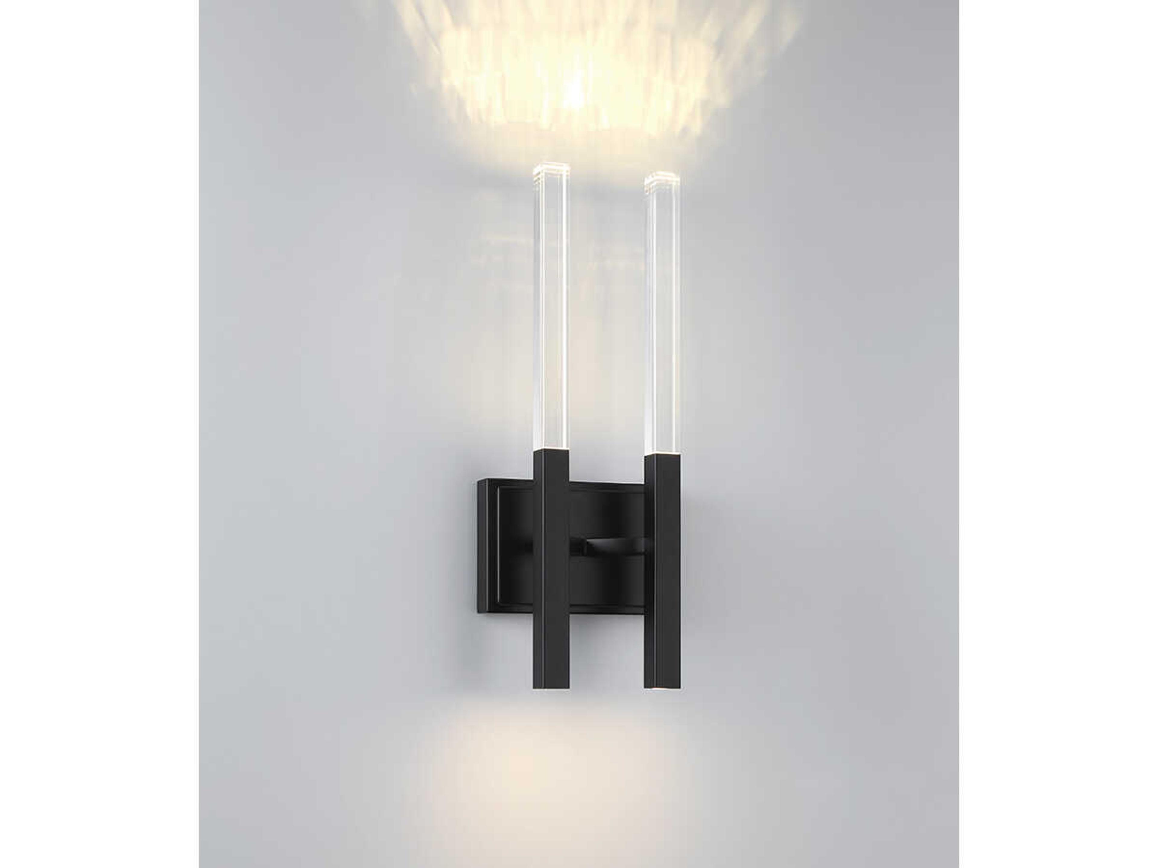 Eurofase Benicio 4-Light Black Glass LED Wall Sconce